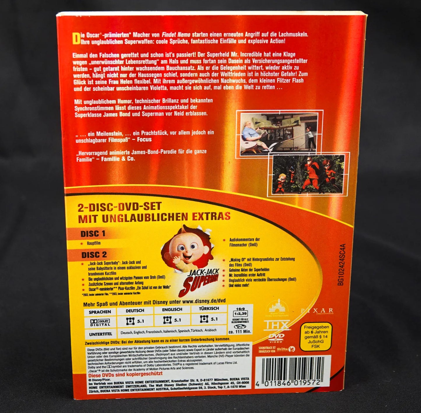 Disney Die Unglaublichen - The Incedibles - 2-Disc DVD Set - Deutsch - Gebraucht