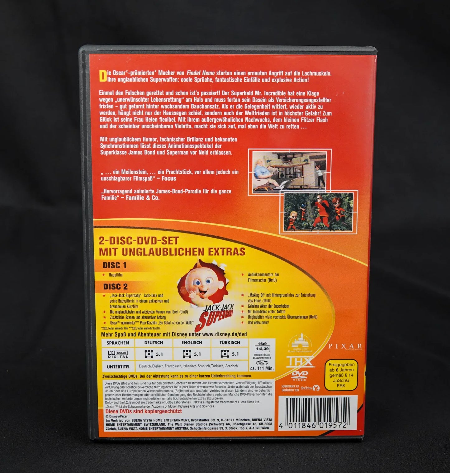 Disney Die Unglaublichen - The Incedibles - 2-Disc DVD Set - Deutsch - Gebraucht