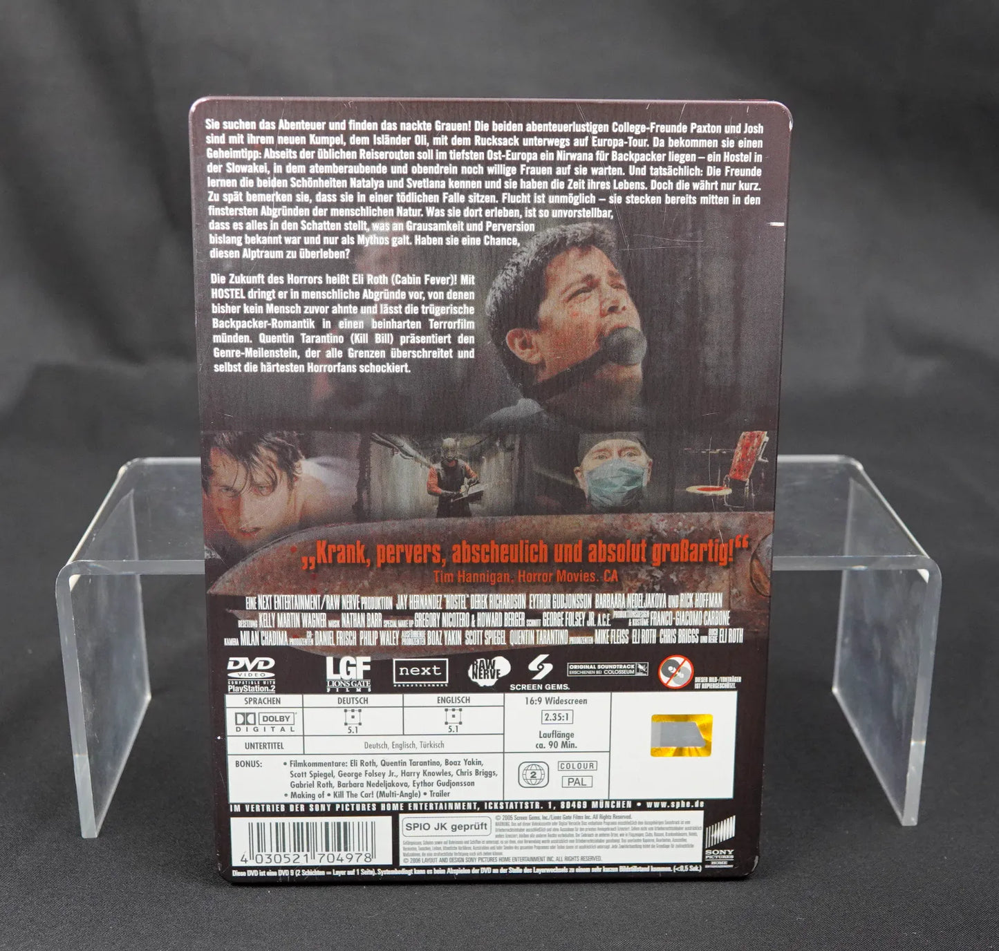 Hostel - Extended Version - DVD Steelbook Quentin Tarantino Eli Roth DVD Deutsch