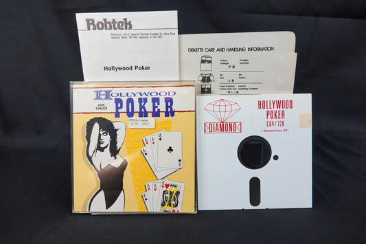 Hollywood Poker - CBM Commodore 64 C64 / 128 Diskette - CiB Komplett - Englisch