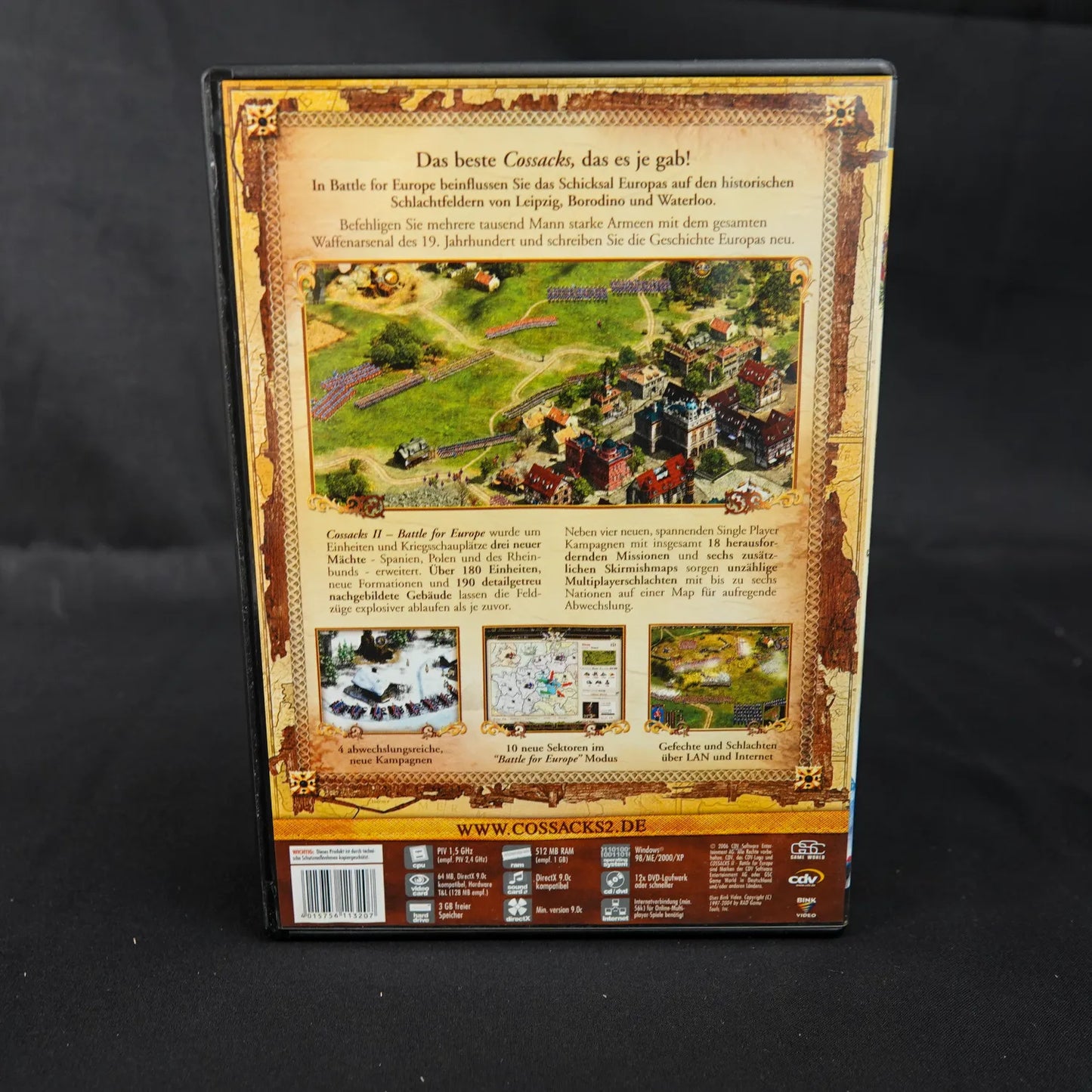 Cossacks II Gold - Napoleonic Wars + Battle for Europe - PC Game im Papp-Schuber