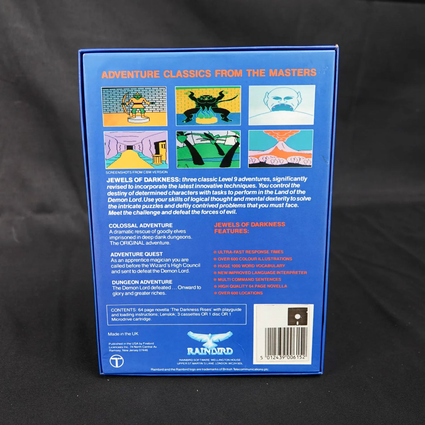 Commodore 64: Jewels of Darkness Big Box - CiB mit original Lenslok-Prisma