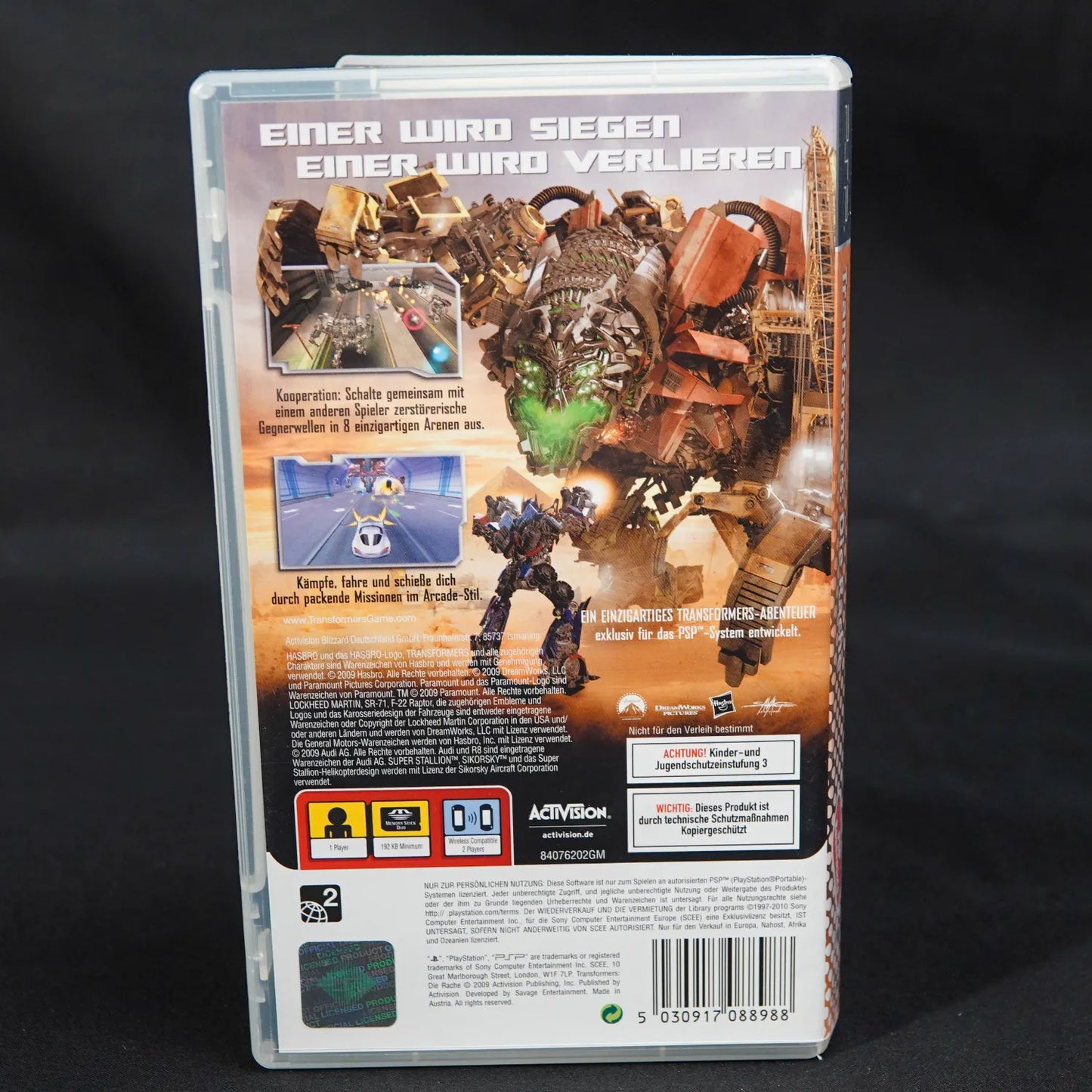 Transformers Die Rache - Playsation Portable PSP Essentials - CiB - PAL Deutsch