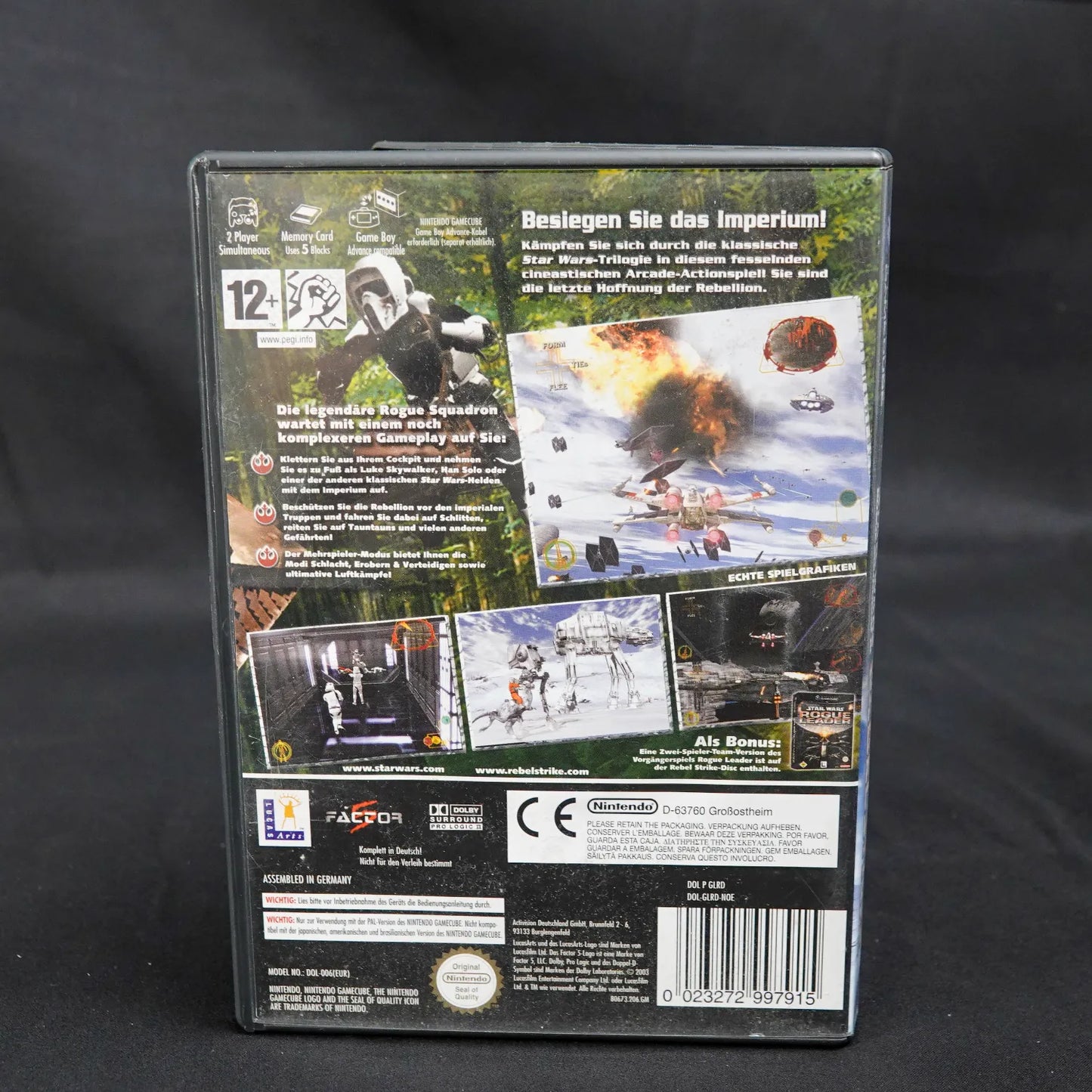 Star Wars Rebel Strike Rogue Squadron 3 - Nintendo Gamecube - CiB - PAL Deutsch