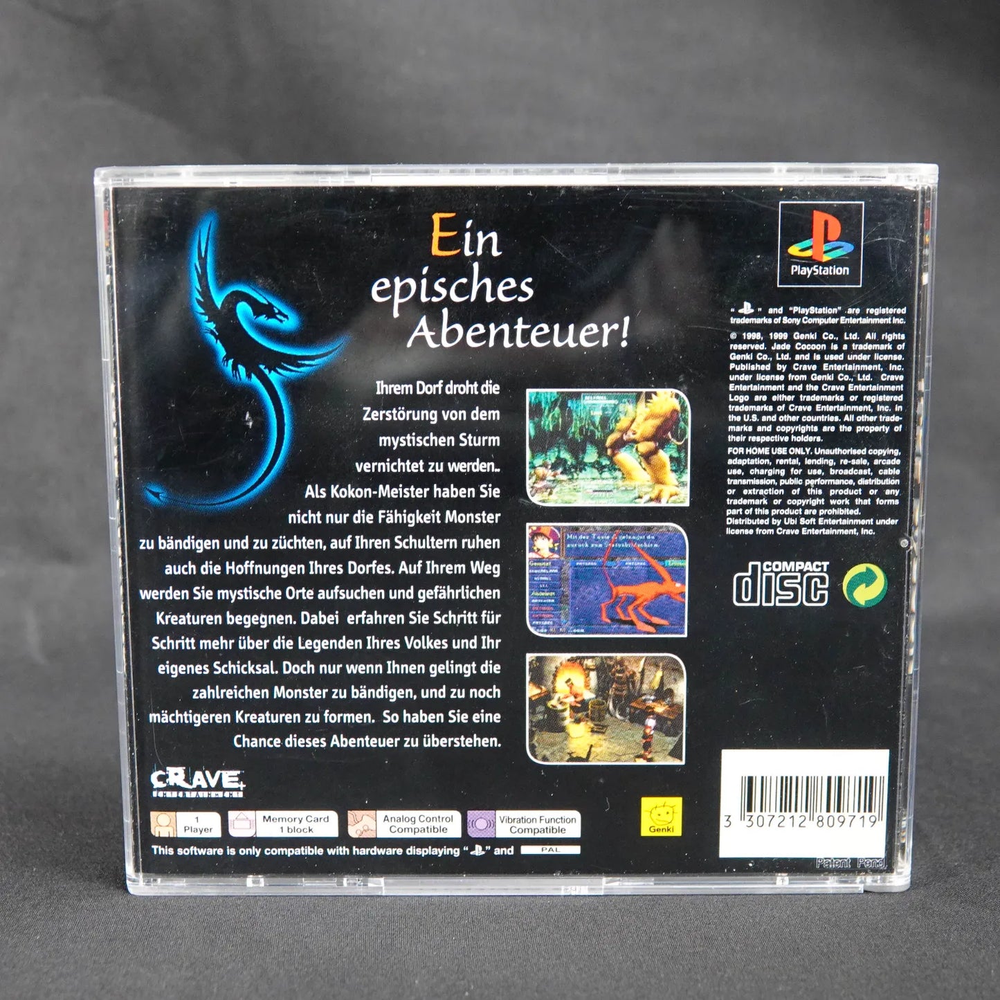 Jade Cocoon - Ubisoft Exclusive - Playstation 1 PS1 - CiB mit Anleitung - PAL