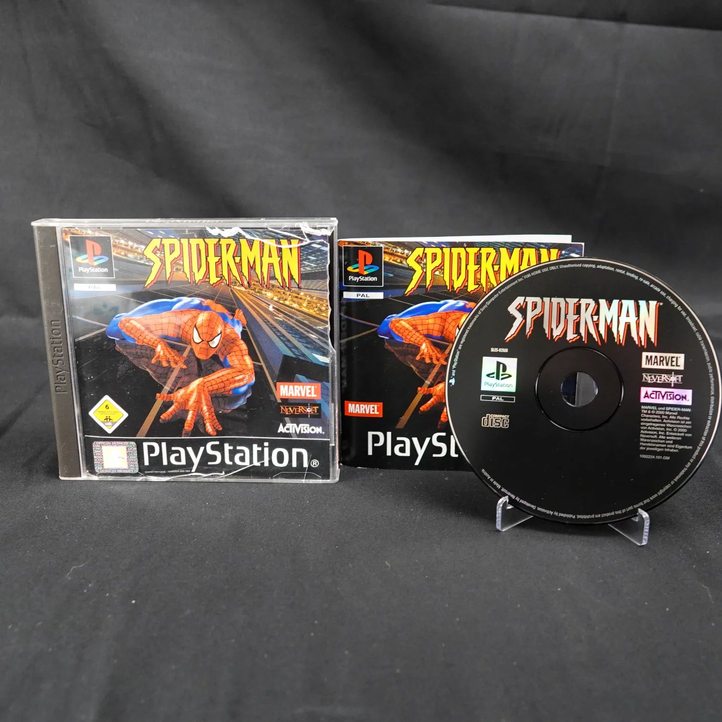 Spider-Man - Playstation 1 PS1 Spiel - CiB mit Anleitung - Case beschädigt - PAL
