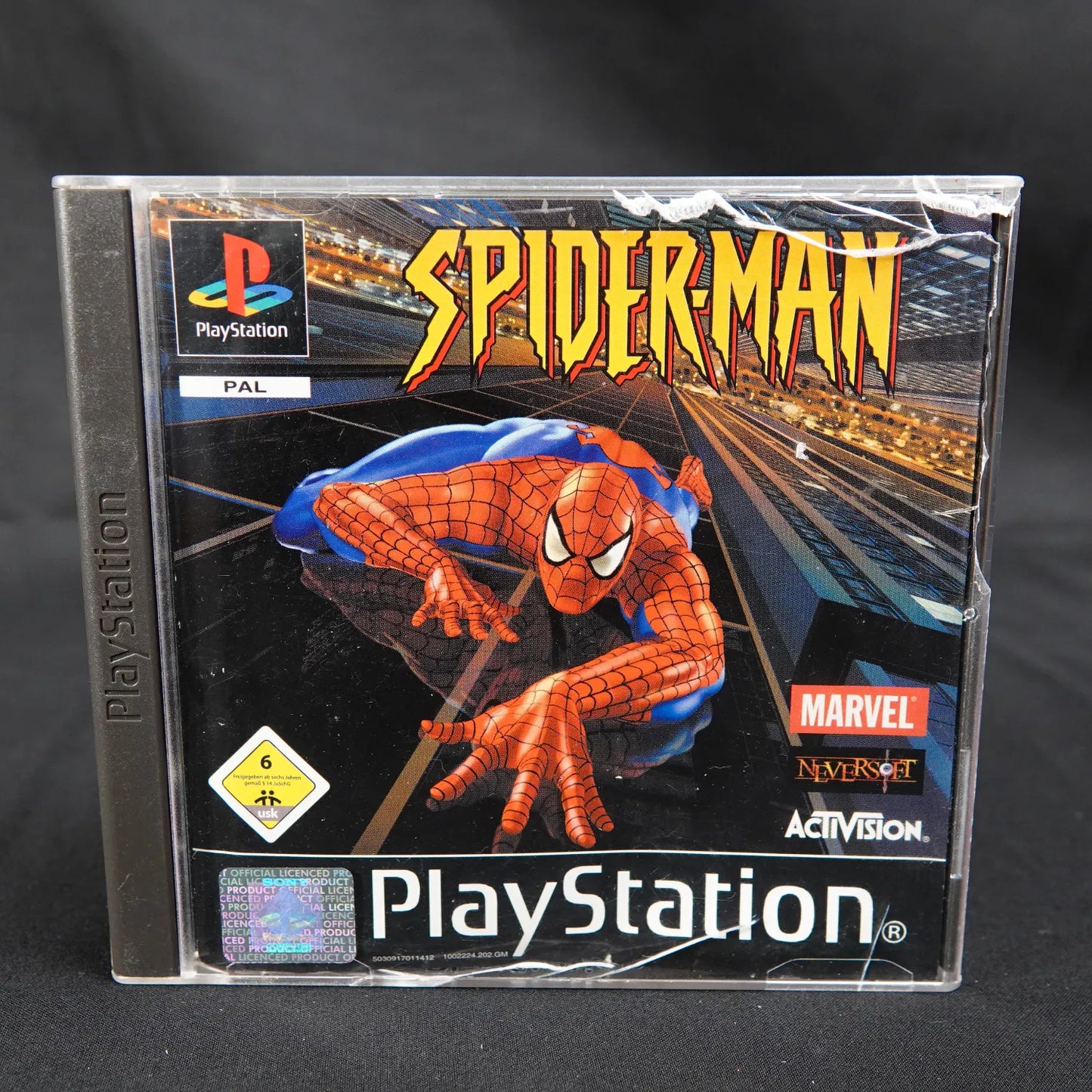 Spider-Man - Playstation 1 PS1 Spiel - CiB mit Anleitung - Case beschädigt - PAL