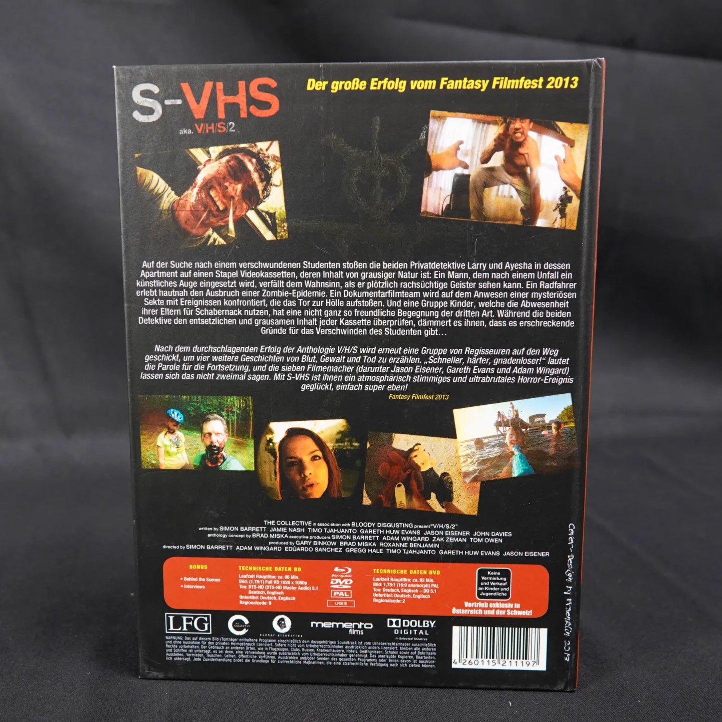 S-VHS aka. V/H/S/2 Uncut - Who's Tracking You? - Blue Ray Media Book - Deutsch