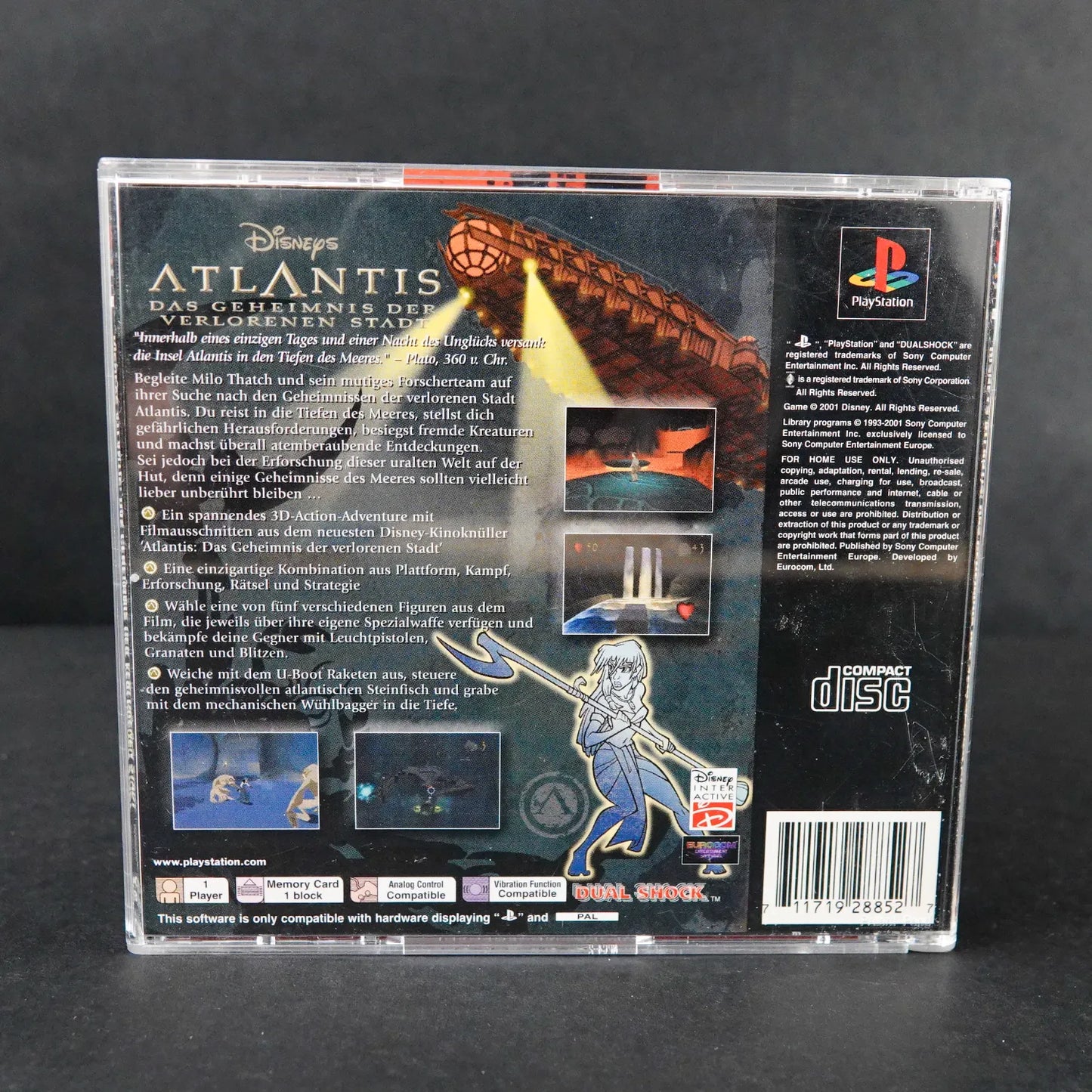 Atlantis: Das Geheimnis der verlorenen Stadt - Playsation 1 PS1 - CiB - Deutsch