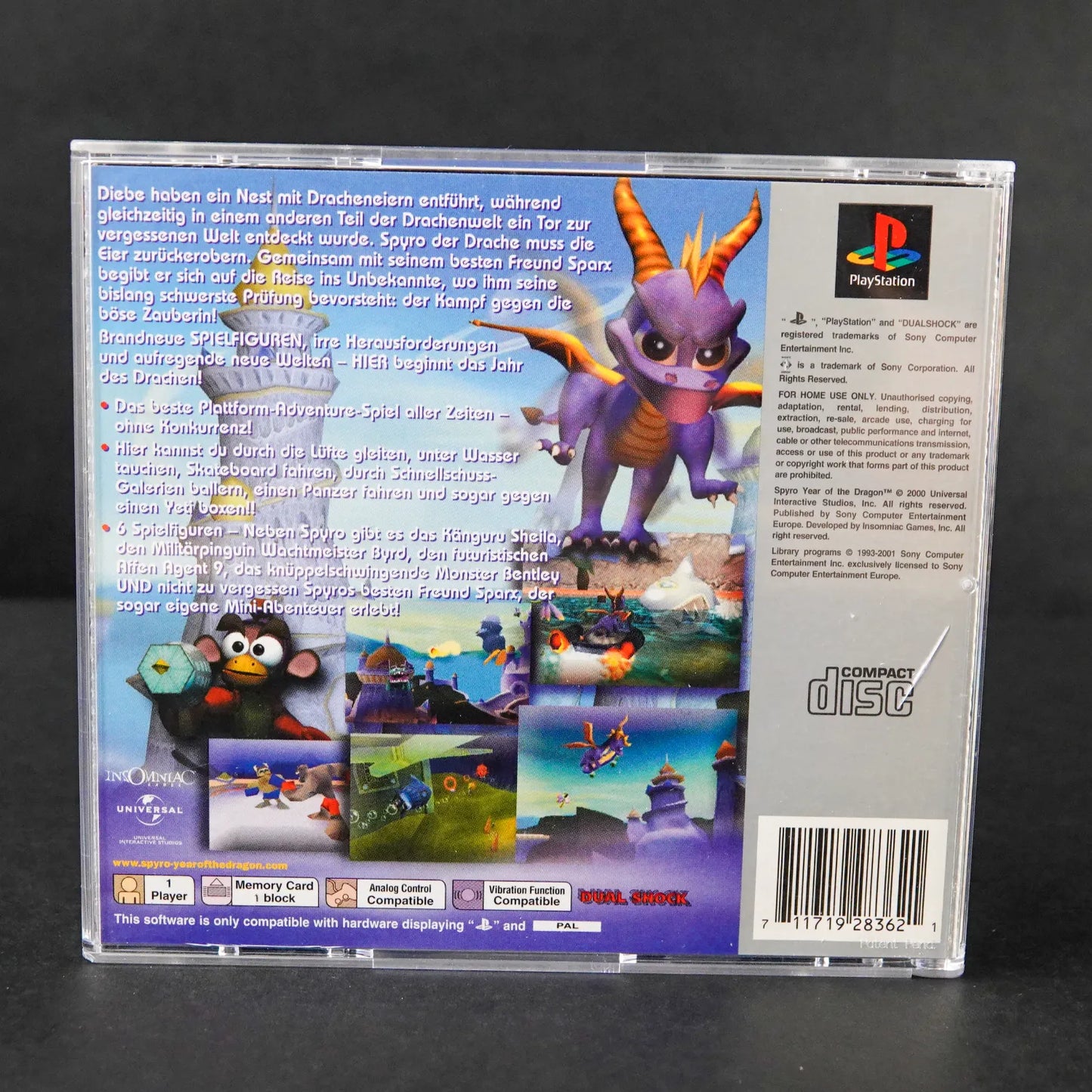 Spyro Year of the Dragon - Playsation 1 PS1 Platinum - CiB - Deutsch - Gebraucht