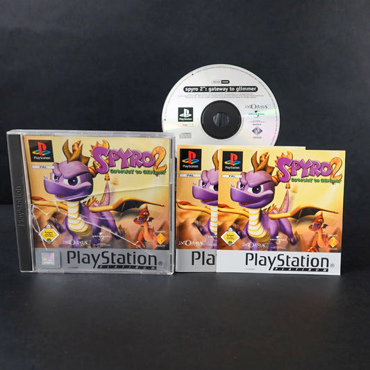 Spyro 2: Gateway to Glimmer - Playsation PS1 Platinum - CiB - Deutsch Gebraucht