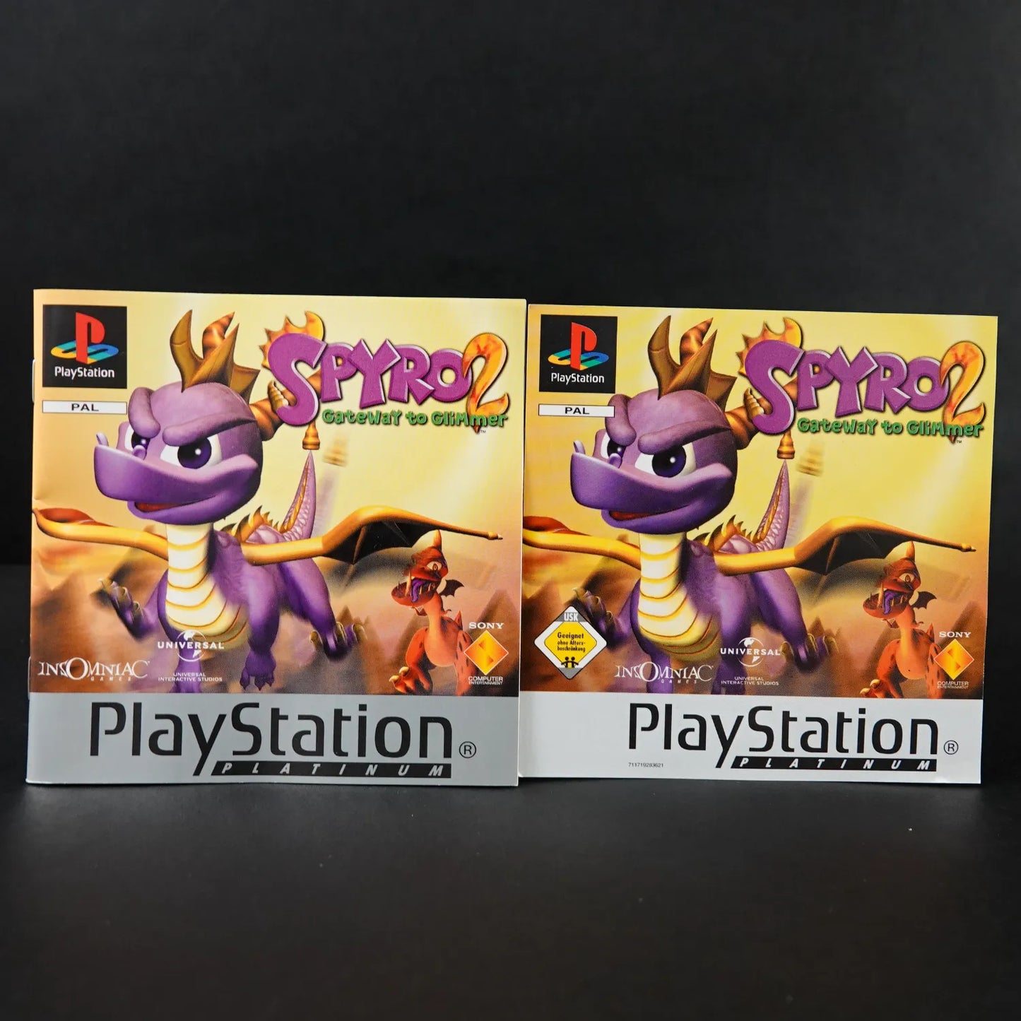 Spyro 2: Gateway to Glimmer - Playsation PS1 Platinum - CiB - Deutsch Gebraucht