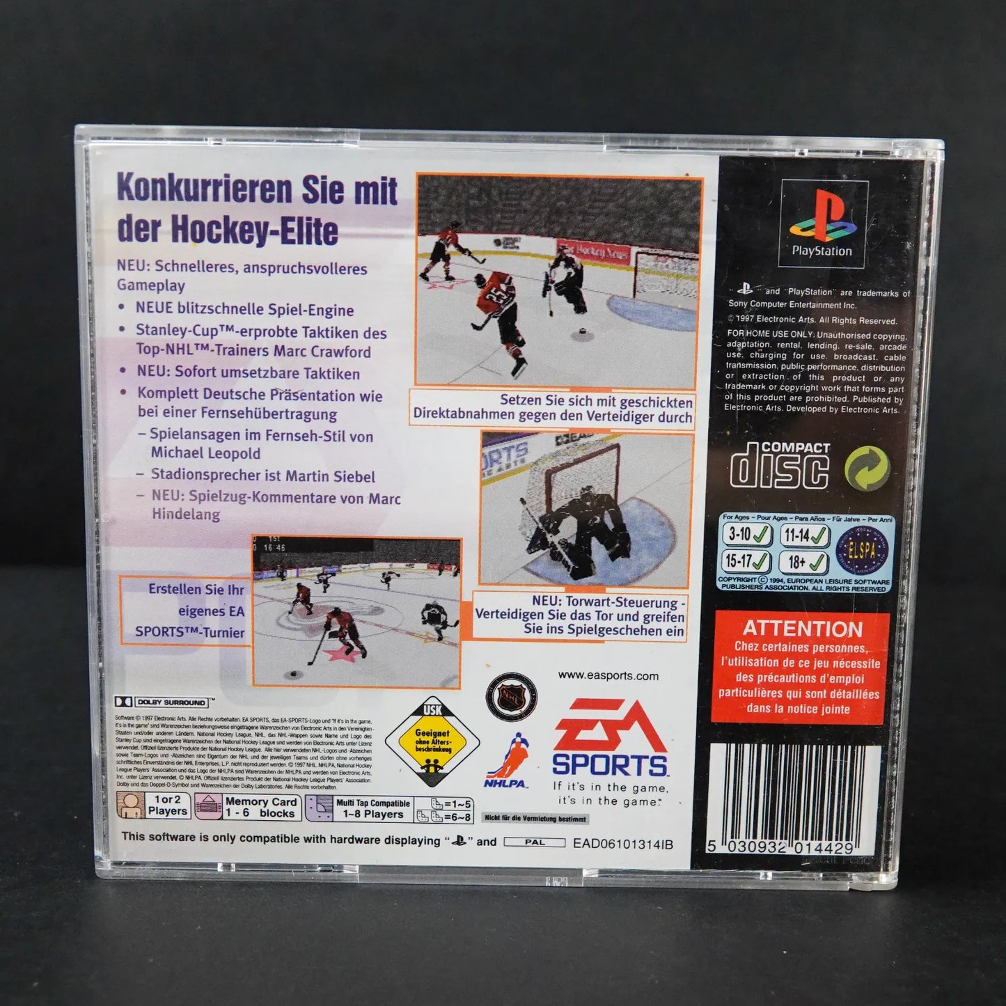 NHL 98 - Playsation 1 PS1 Ice Hockey Spiel - CiB - Deutsch - Gebraucht