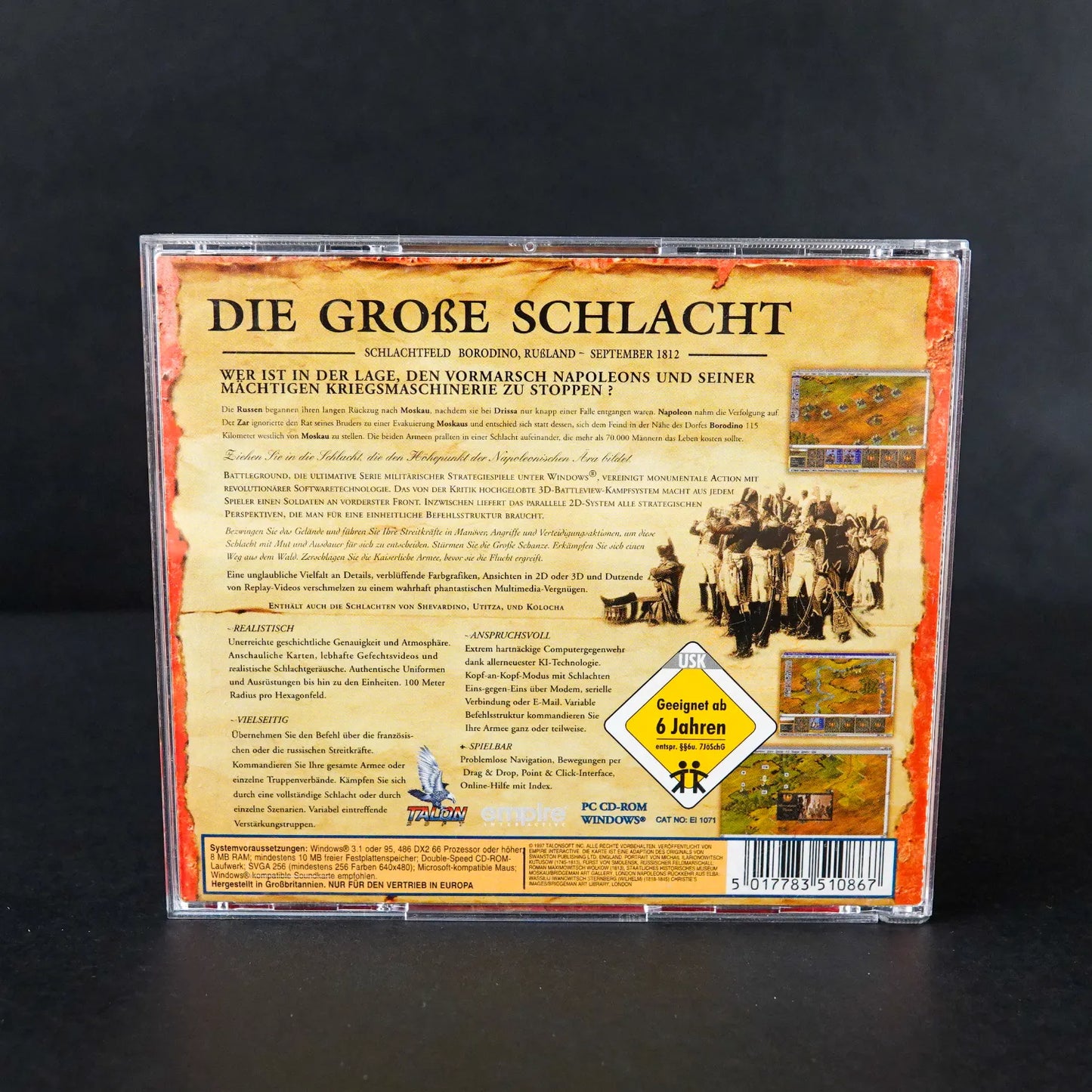 Die Große Schlacht von Napoleon - PC Game Disc im Jewel Case - Deutsch Gebraucht