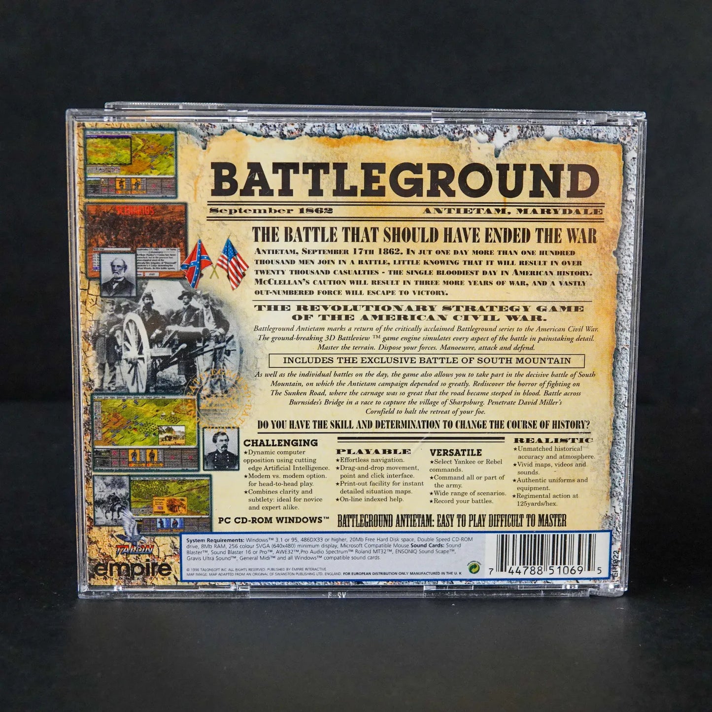 Battleground Antietam 1862 - PC Game - Disc im Jewel Case - Englisch - Gebraucht