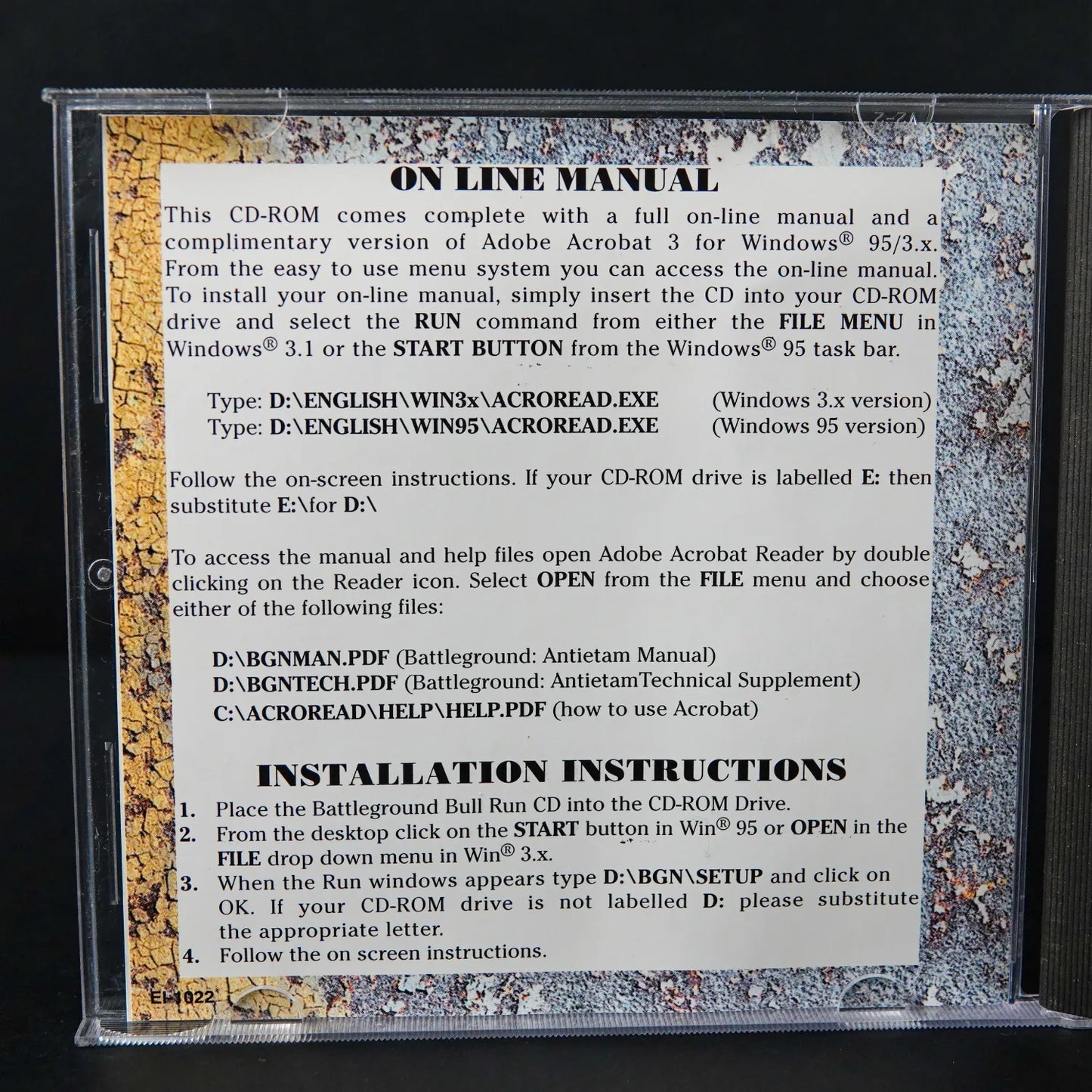 Battleground Antietam 1862 - PC Game - Disc im Jewel Case - Englisch - Gebraucht