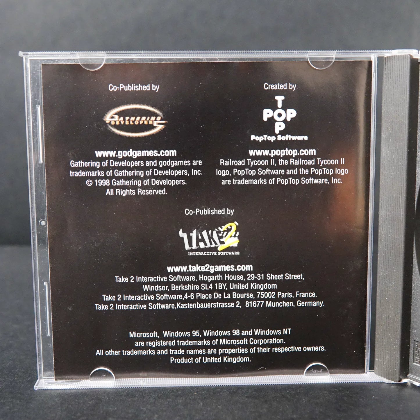 Railroad Tycoon 2 - PC Game - Disc im Jewel Case - Englisch - Gebraucht