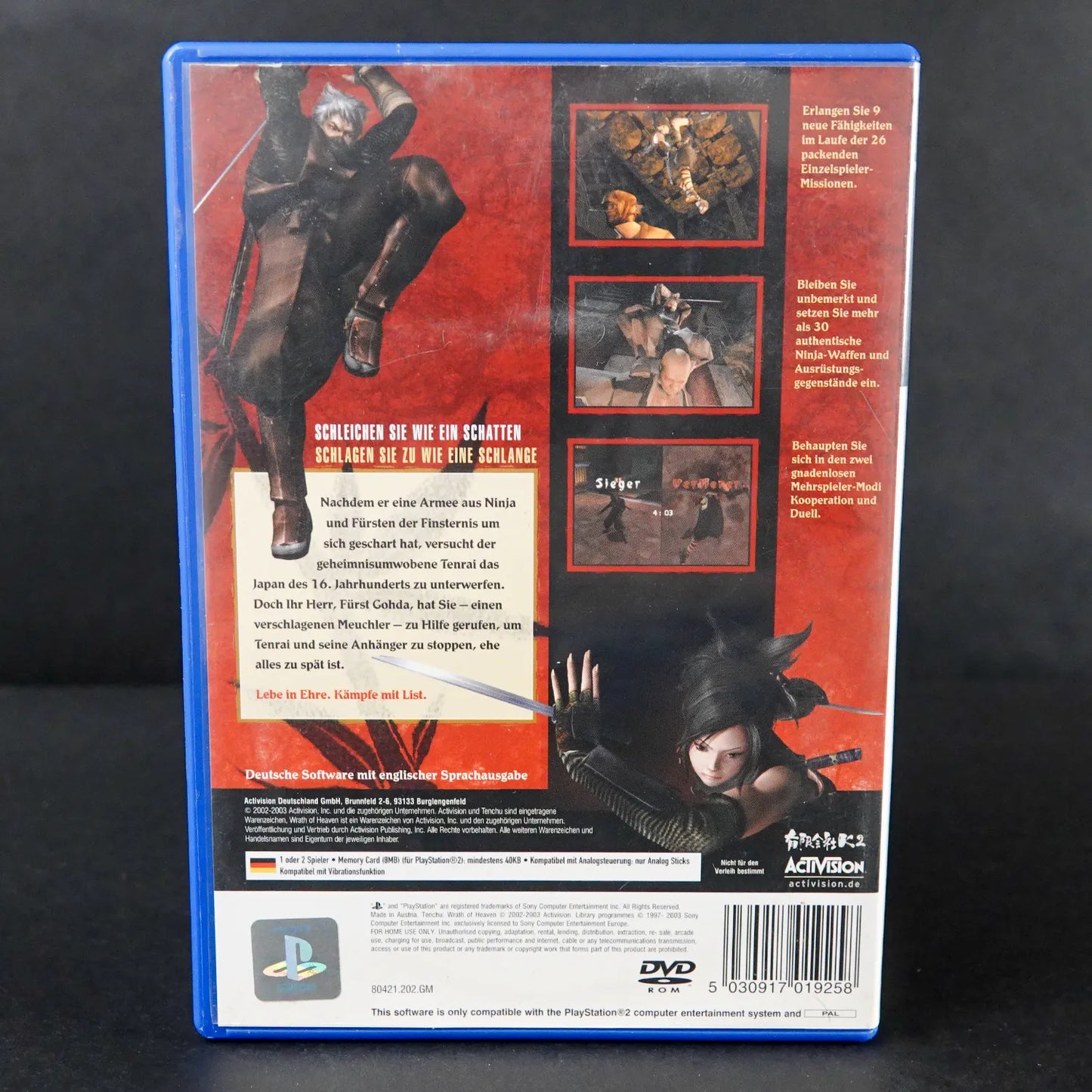 Tenchu Wrath of Heaven - Uncut - Playstation 2 PS2 - PAL Deutsch - Gebraucht