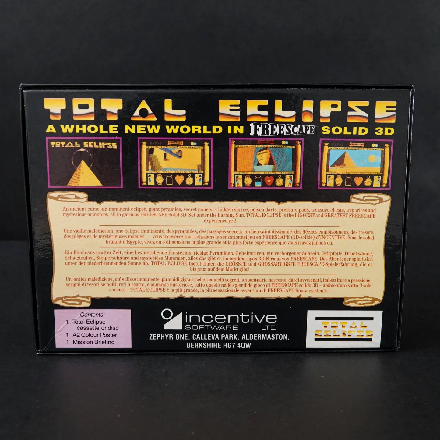 Total Eclipse Special Edition Commodore 64 C64 Diskette CiB Anleitung und Poster