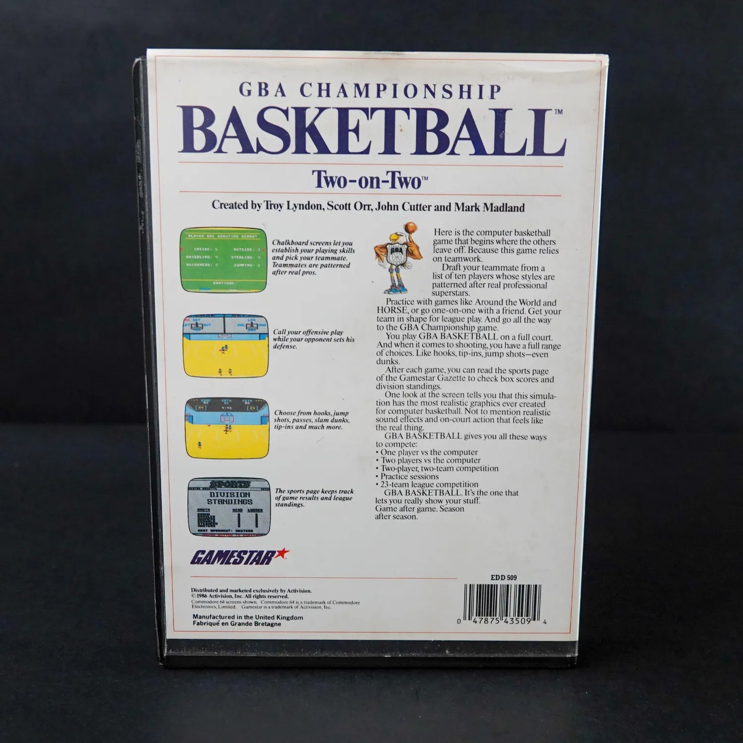 GBA Championship Basketball Two-on-Two - Commodore 64 C64 / 128 Diskette in OVP