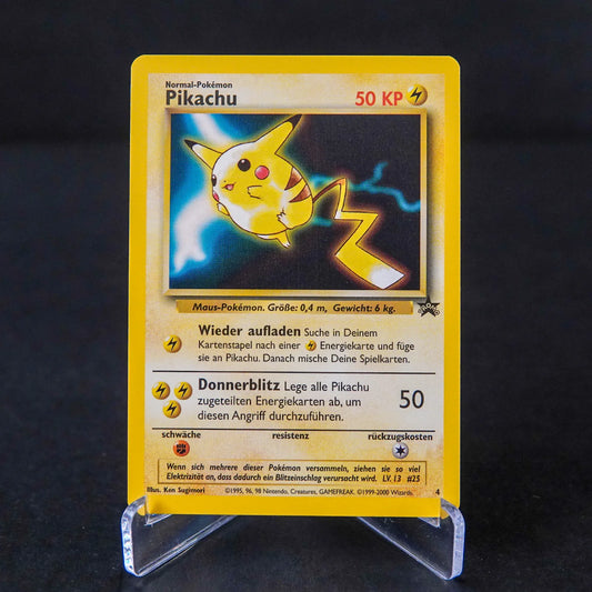 Pokémon Sammelkartenspiel - Pikachu Black Star Promo Nr 4 - Deutsch - NM