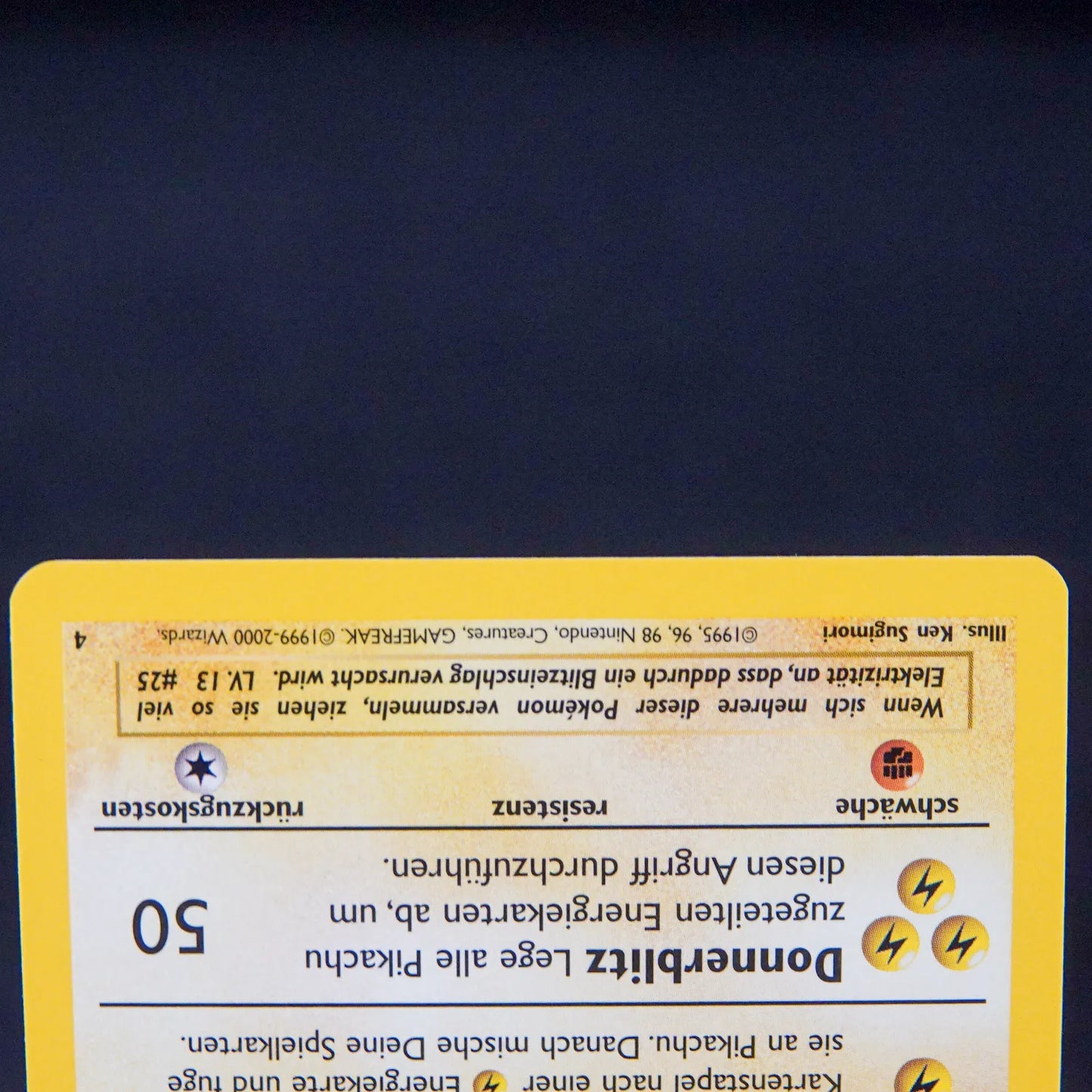 Pokémon Sammelkartenspiel - Pikachu Black Star Promo Nr 4 - Deutsch - NM