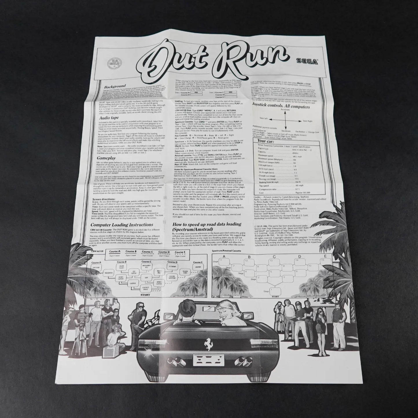 Sega Out Run - CBM Commodore 64 C64 / 128 Diskette - CiB Komplett - Englisch