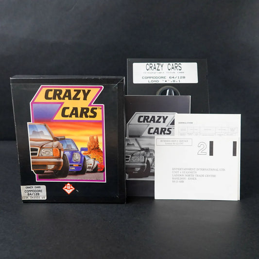 Crazy Cars - Commodore 64 C64 / 128 Diskette - CiB mit Anleitung - Englisch