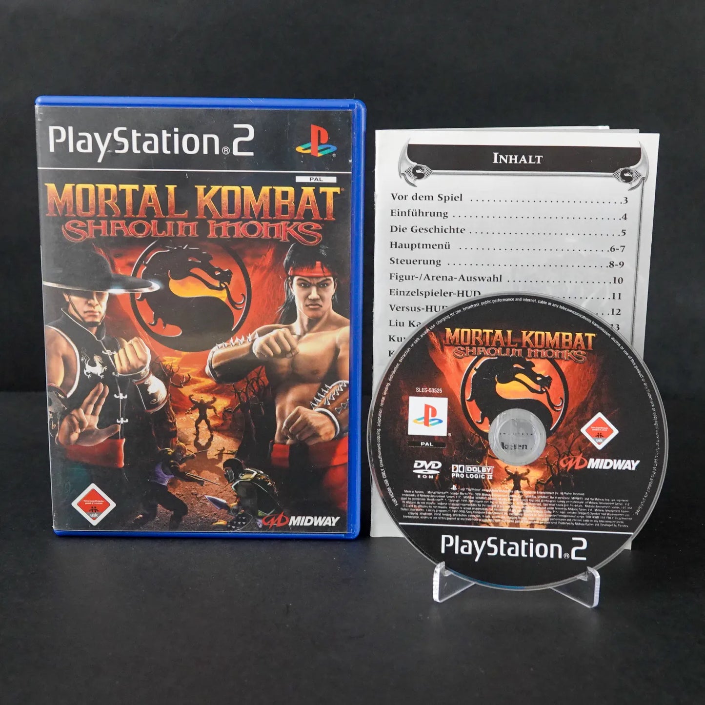 Mortal Kombat Shaolin Monks - Playstation 2 PS2 - PAL Deutsch Gebraucht - FSK18