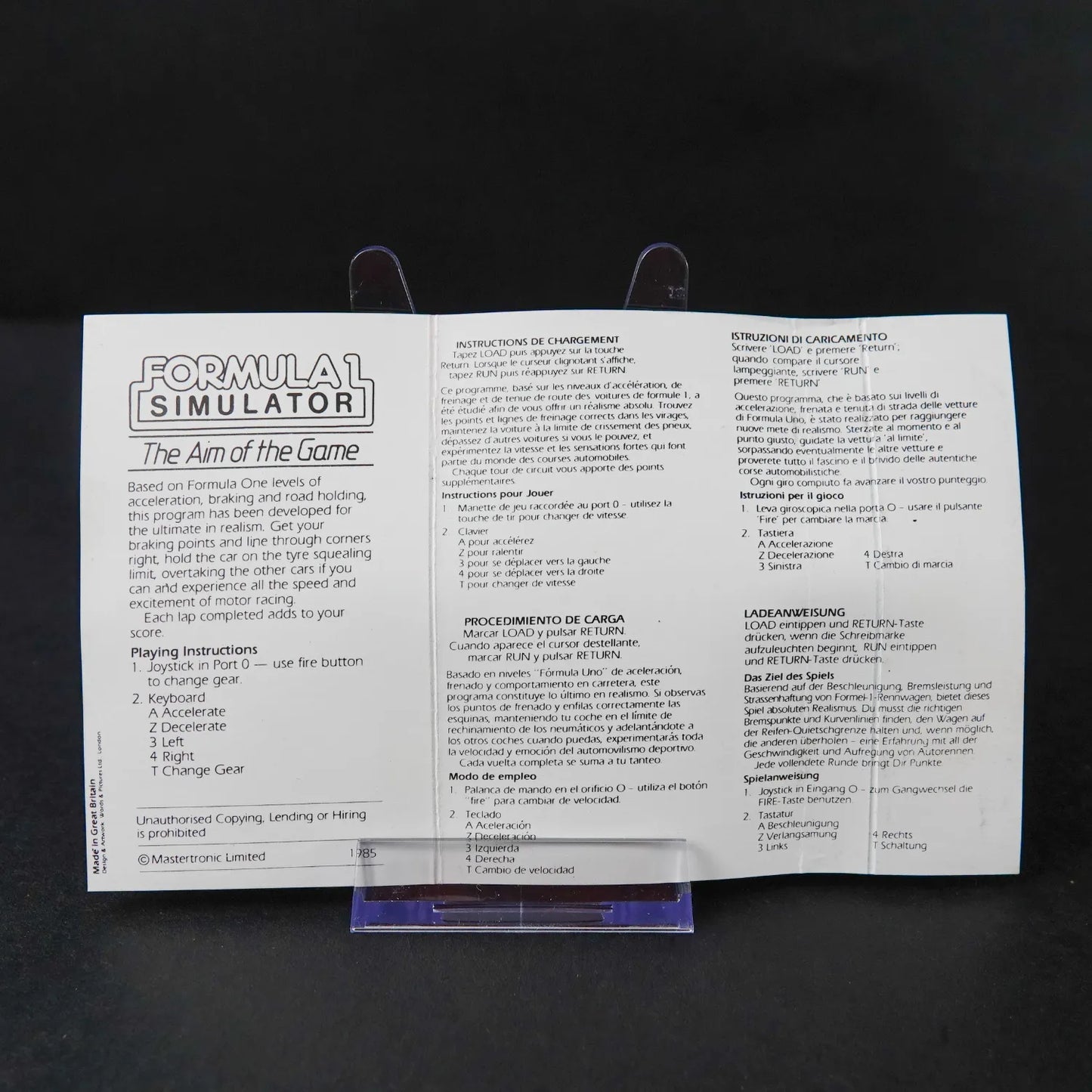 Formula 1 Simulator - Commodore 16 C16 Plus / 4 Kassette - CiB - Gebraucht