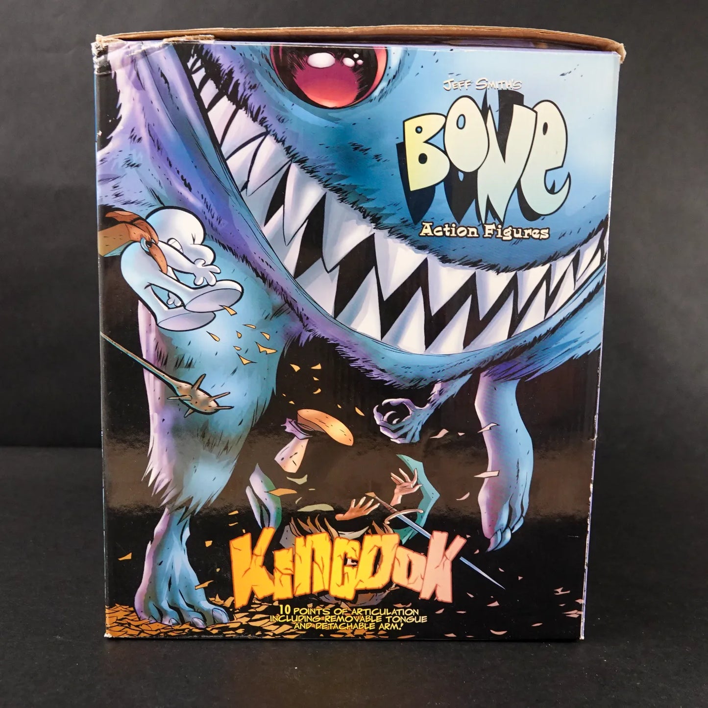 Jeff Smith's BONE Action Figur - Kingdok - Resaurus Series 1 - in OVP Window-Box