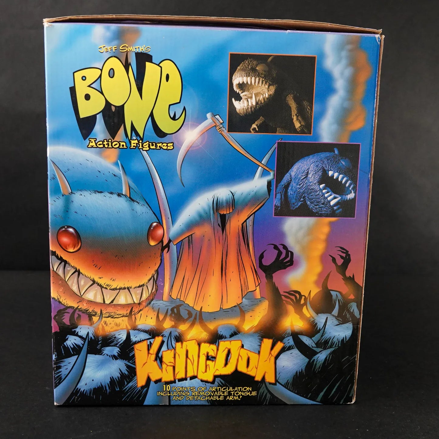Jeff Smith's BONE Action Figur - Kingdok - Resaurus Series 1 - in OVP Window-Box