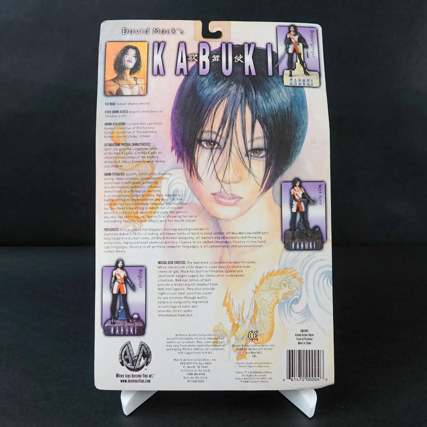 David Mack's Kabuki Moore Action Figur - Modell CM0003 - Geöffnet / vollständig
