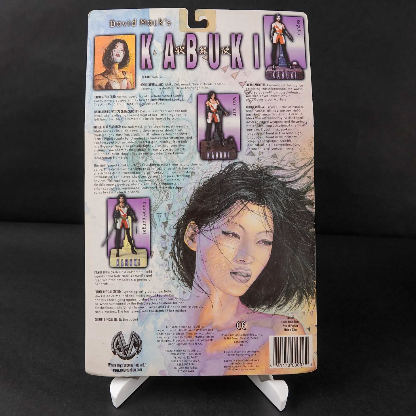 David Mack's Kabuki Moore Action Figur - Modell CM0004 - Geöffnet / vollständig