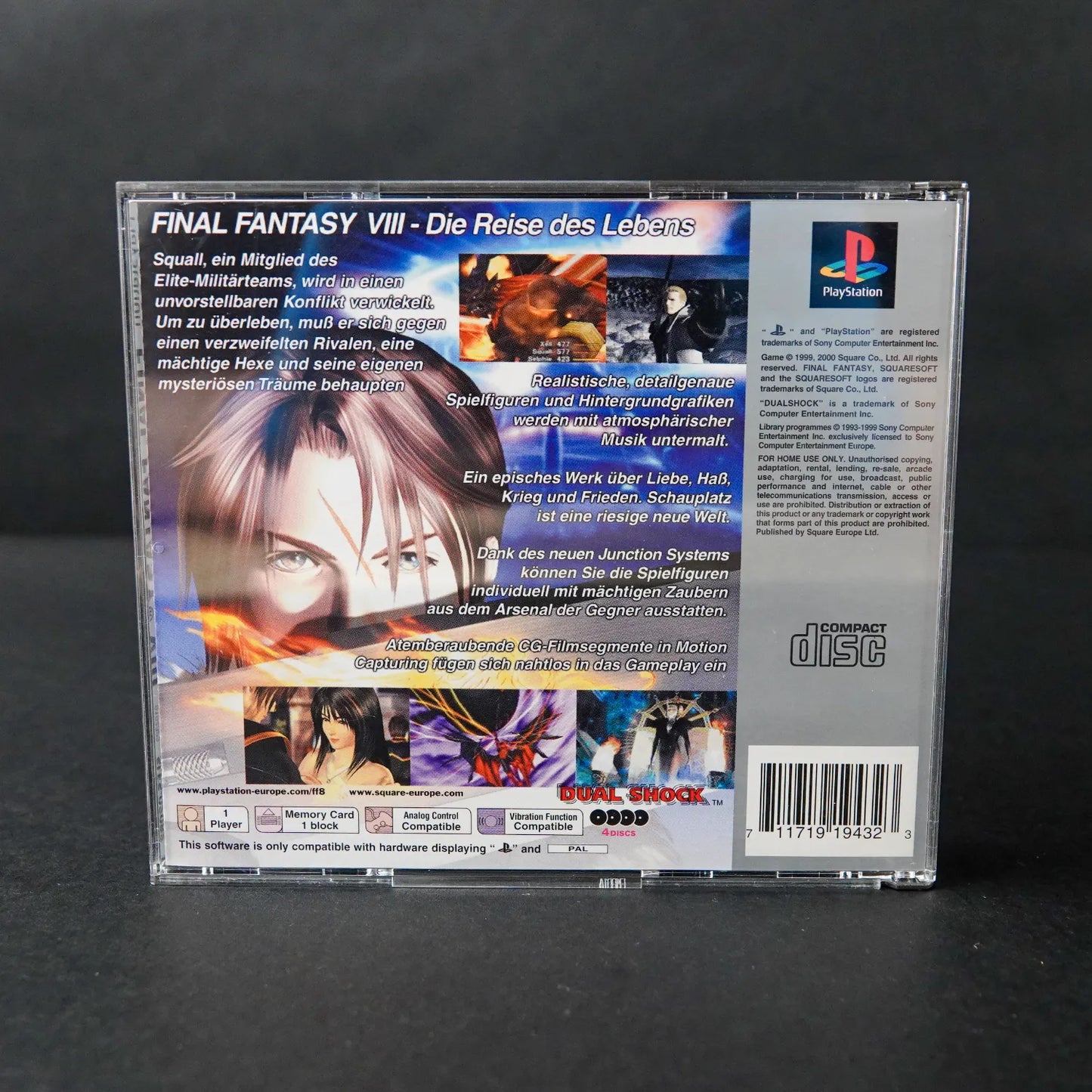 Final Fantasy VIII / 8 - Playsation 1 PS1 Platinum - Deutsch - Gebraucht