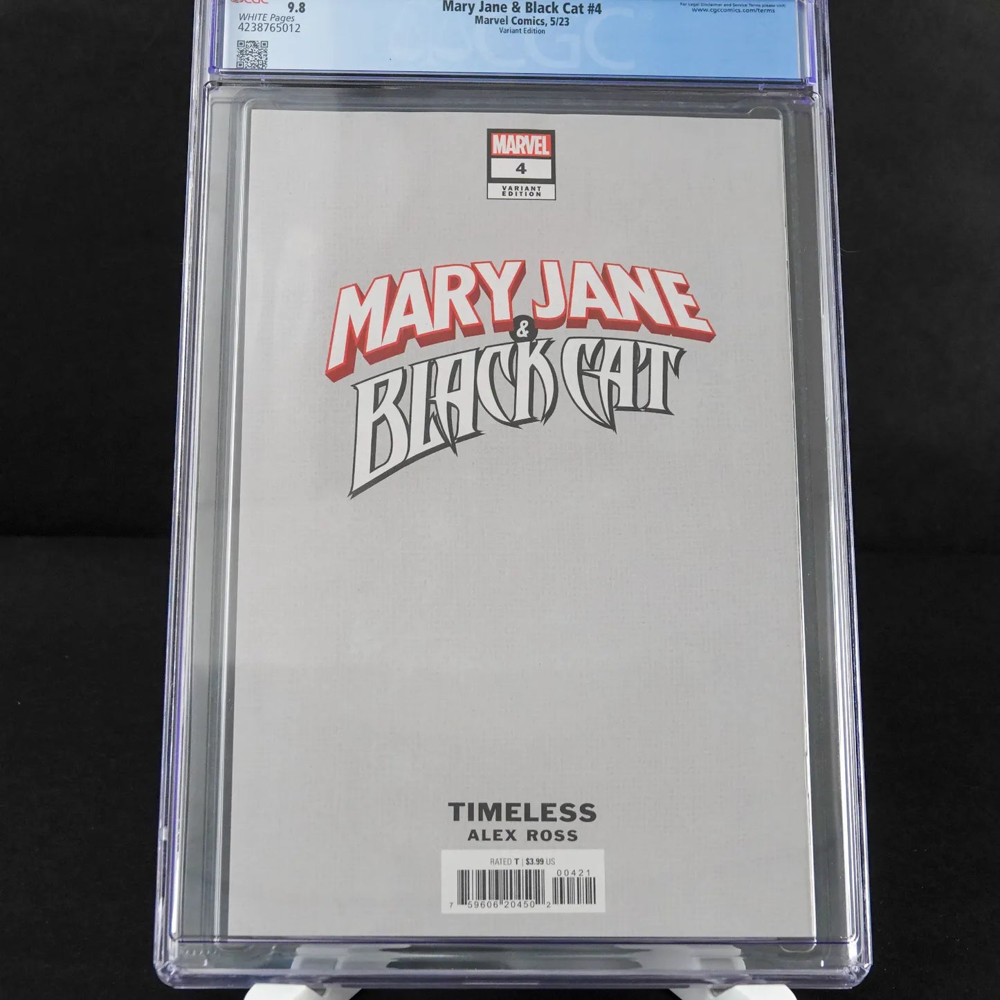 Mary Jane & Black Cat #4 Alex Ross Timeless Virgin Variant - CGC 9.8 White Pages