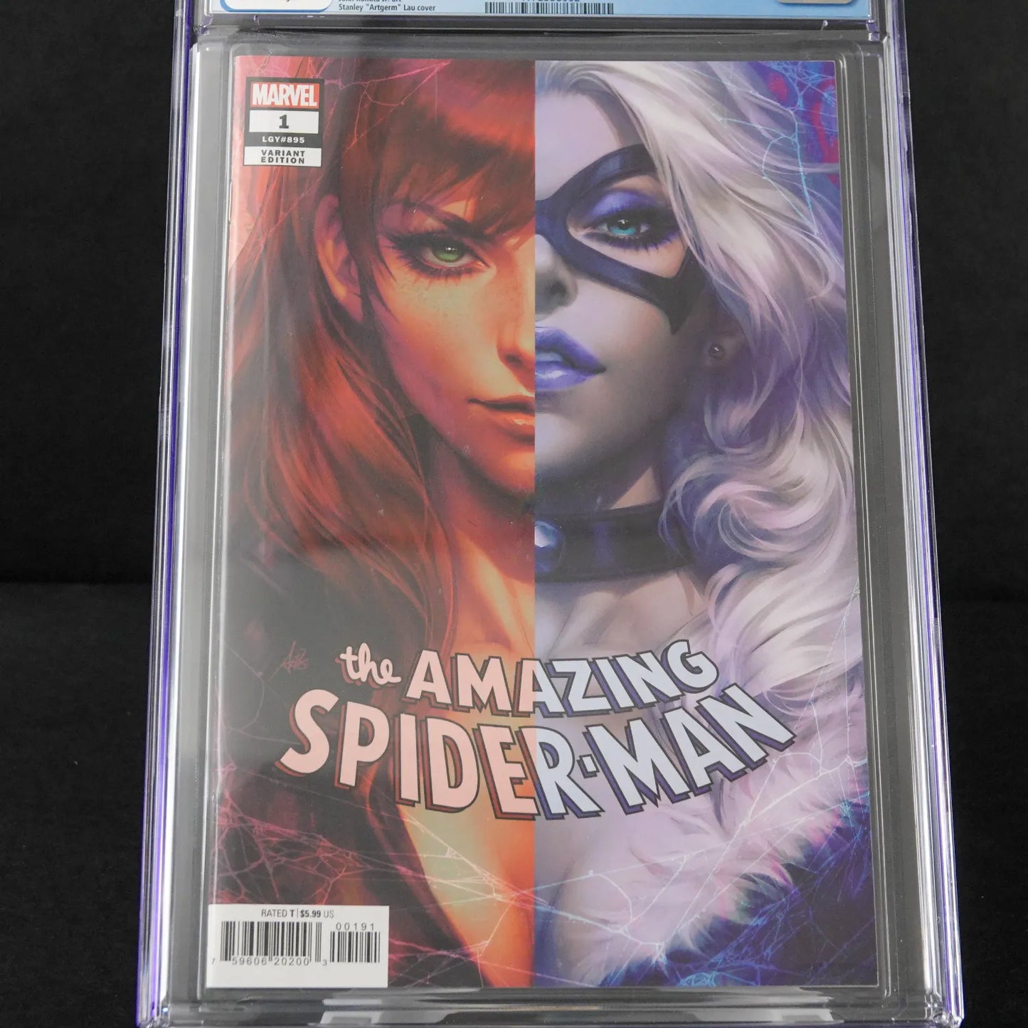 Amazing Spider-Man #1 (2022) - Artgerm Lau Black Cat Variant Edition - CGC 9.8