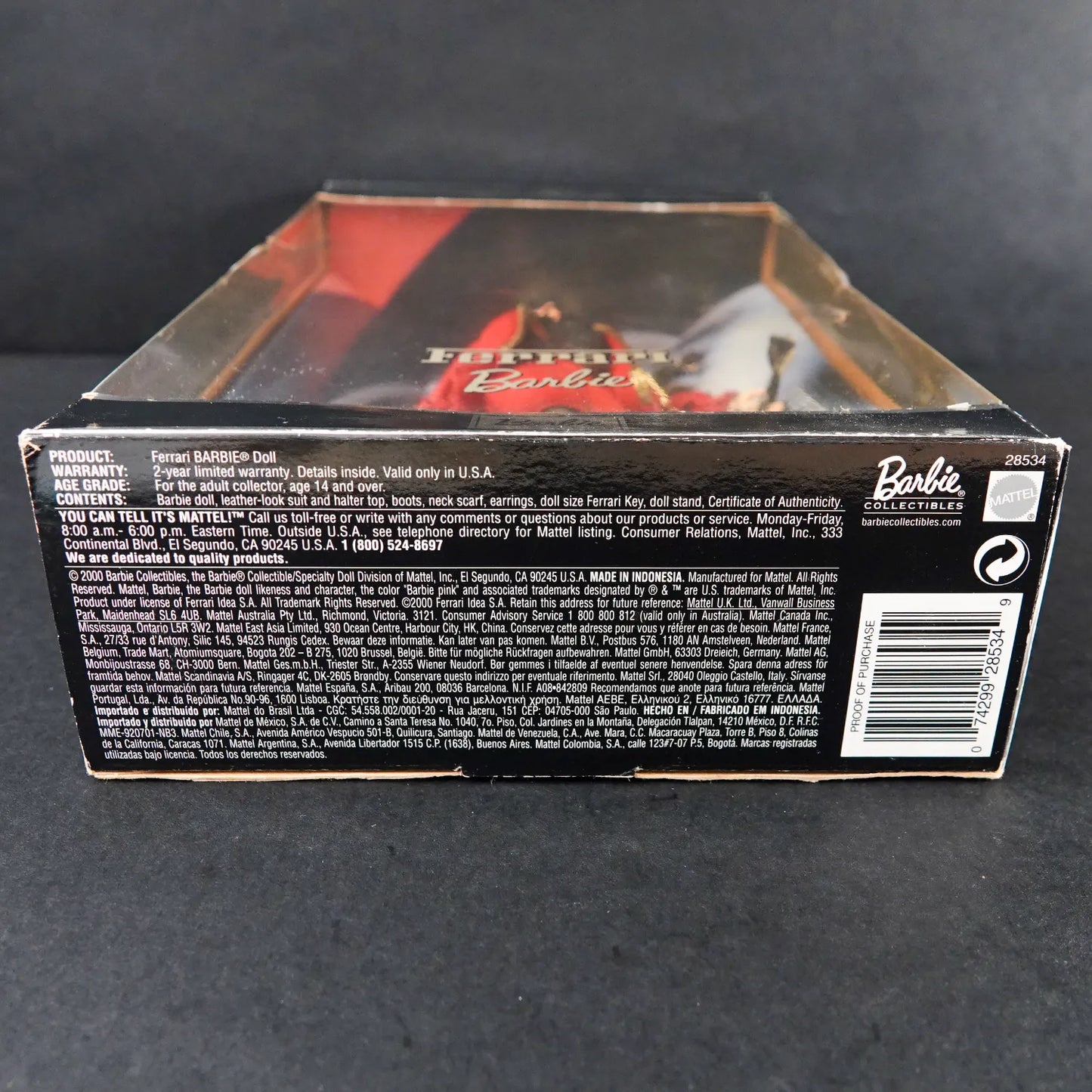 Ferrari Barbie - Mattel Puppe - Modell 28534 - Collecter Edition 2000 - OVP