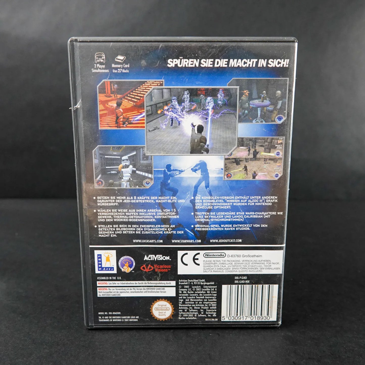 Star Wars Jedi Outcast - Spiel für Nintendo Gamecube - PAL Deutsch - Gebraucht