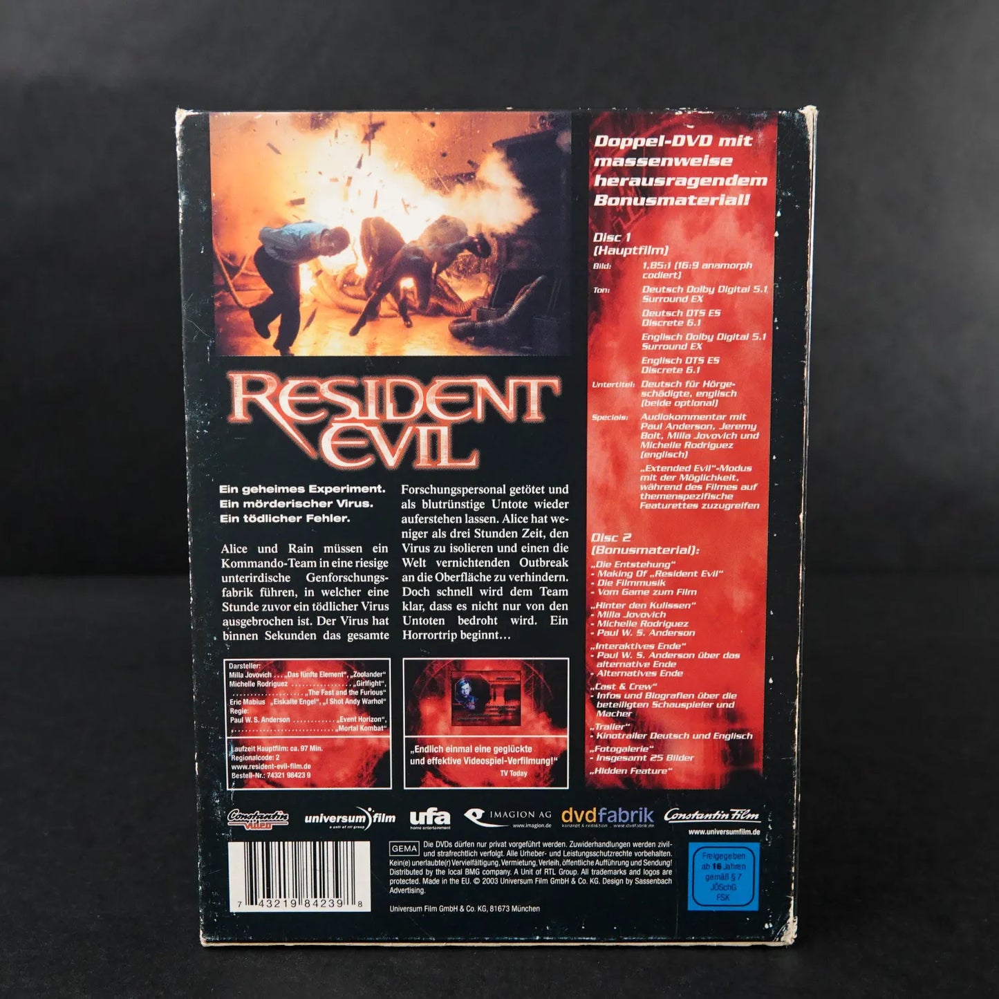 Resident Evil - Special Edition DVD im Pappschuber - Deutsch - Gebraucht