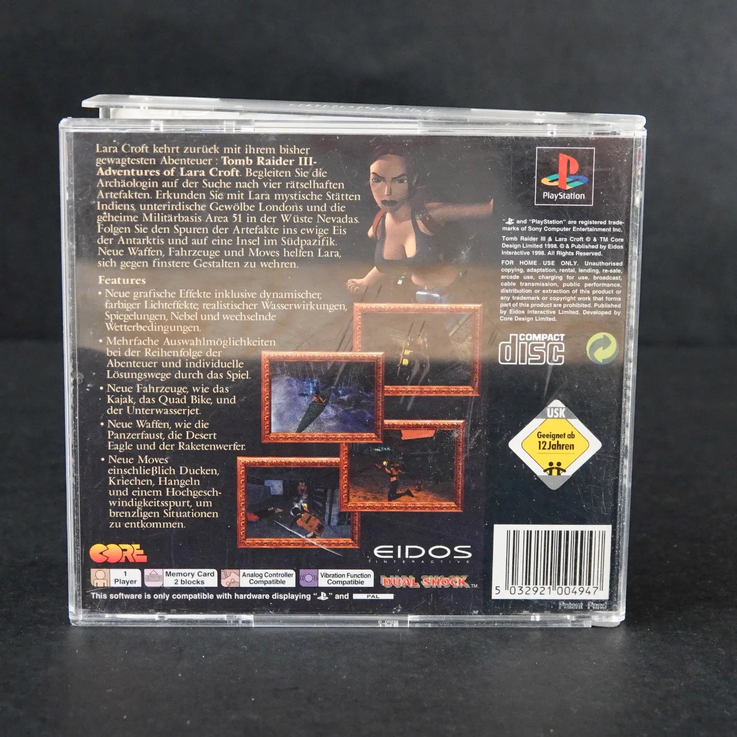 Tomb Raider III: Adventures of Lara Croft - Playsation PS1 - PAL Deutsch - CiB
