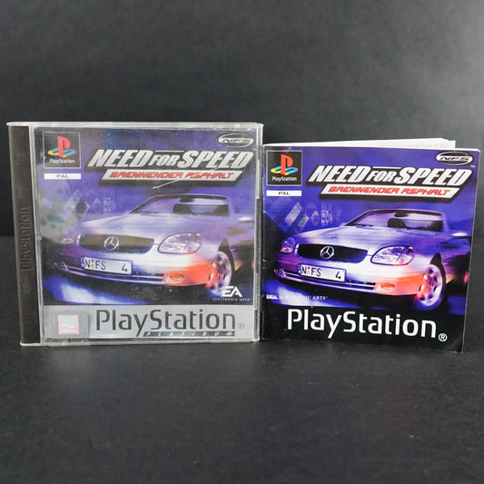 Need for Speed Brennender Asphalt - Playstation PS1 Platinum - CiB - PAL Deutsch