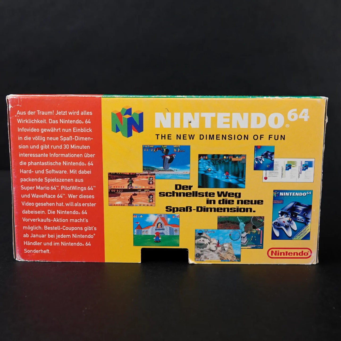 Nintendo 64 - The New Dimension of Fun - Demo Info-Video aus VHS mit Hülle
