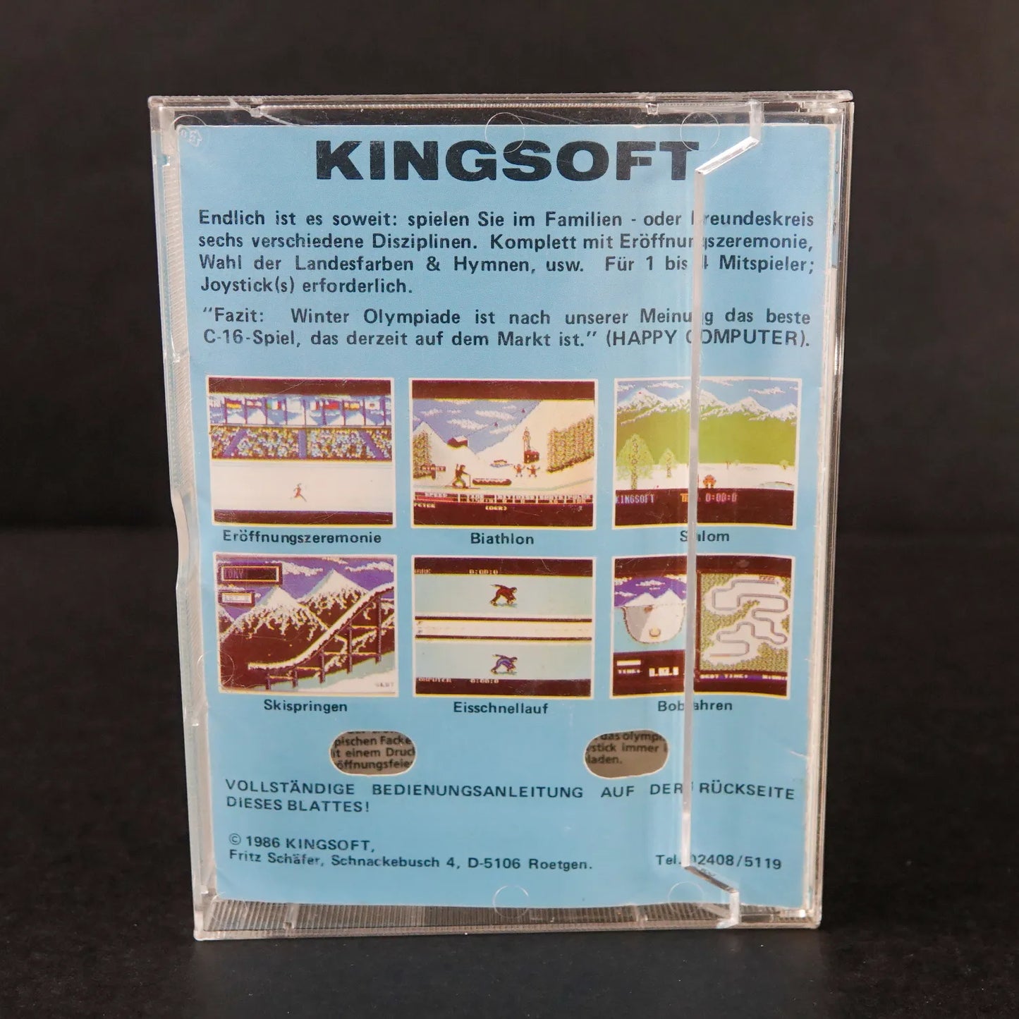 Winter Olympiade - Commodore 16 C16 Plus / 4 Datassette - CiB Komplett - Deutsch