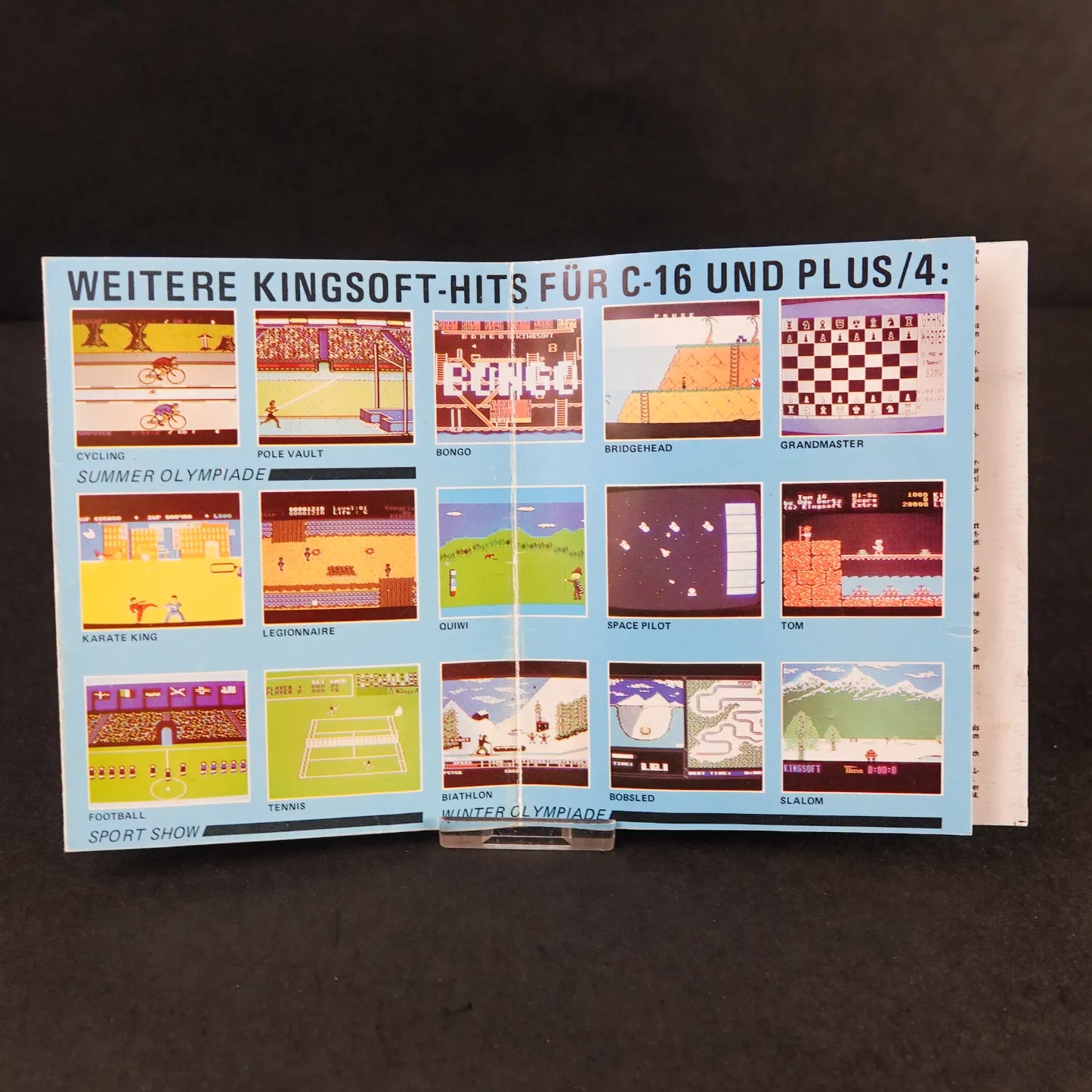 Winter Olympiade - Commodore 16 C16 Plus / 4 Datassette - CiB Komplett - Deutsch