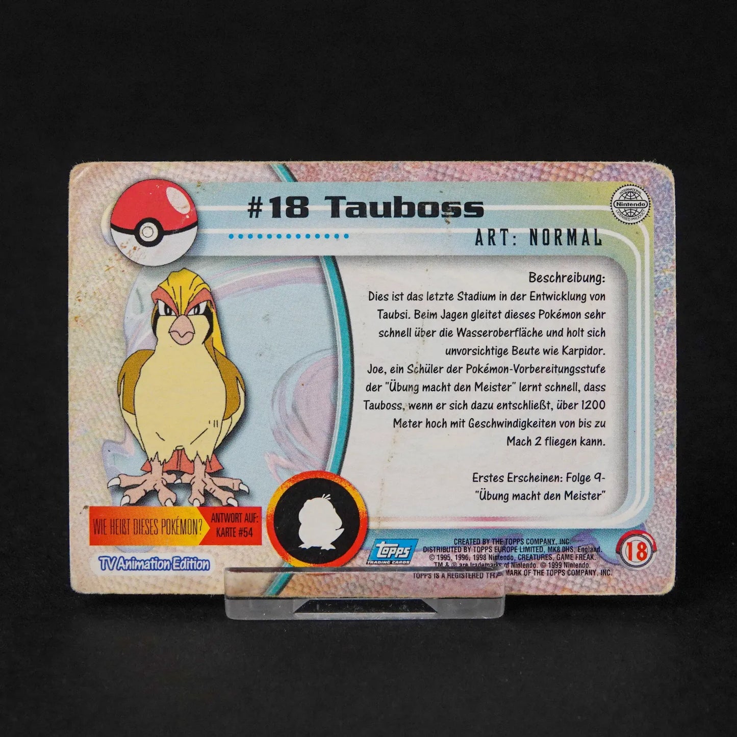 Pokémon topps TCG - TV Animation Edition - #18 Tauboss - Deutsch - PL