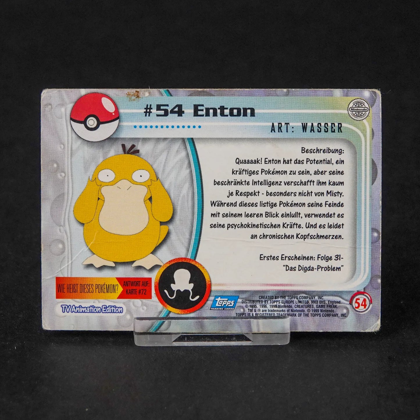 Pokémon topps TCG - TV Animation Edition - #54 Enton - Deutsch - LP