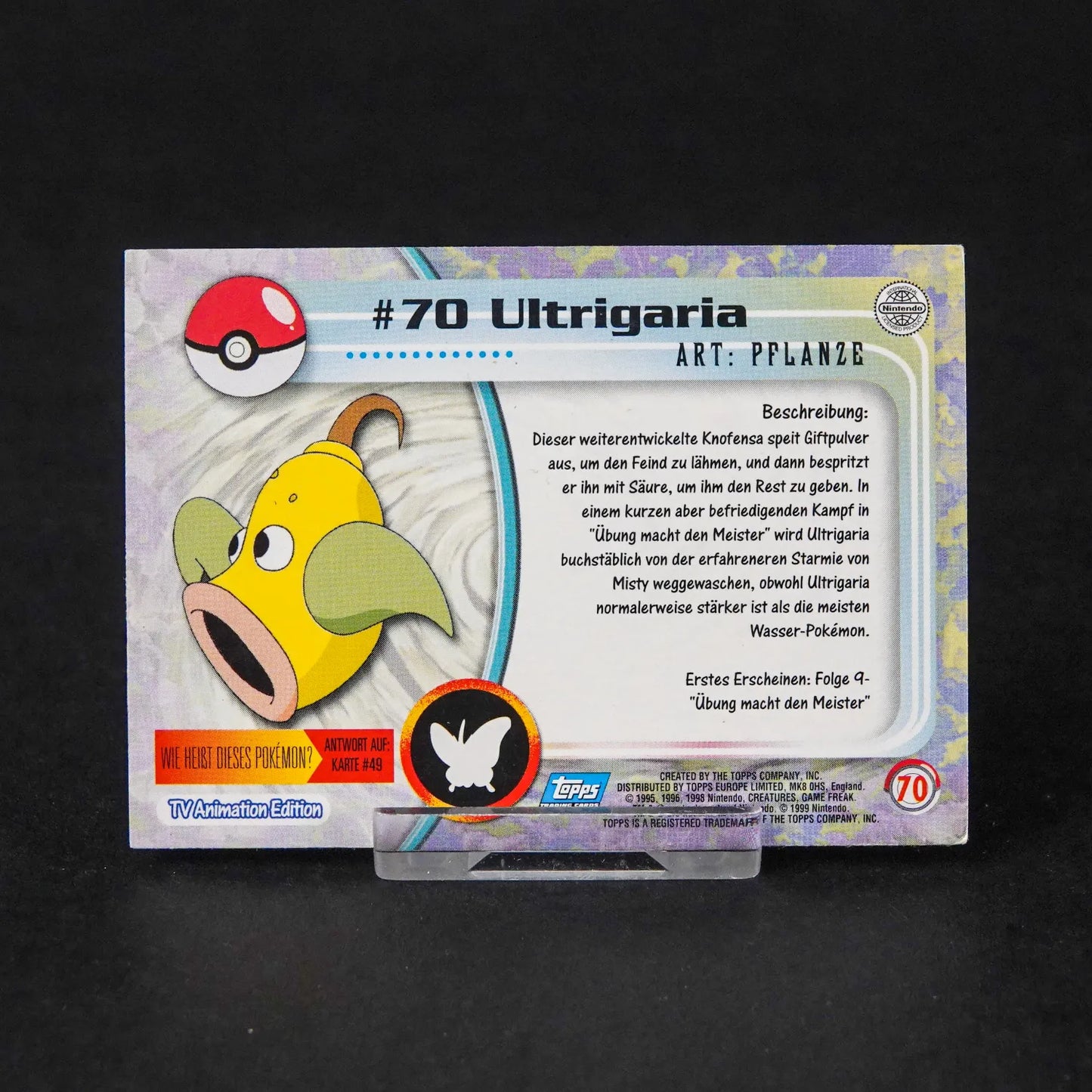 Pokémon topps TCG - TV Animation Edition - #70 Ultrigaria - Deutsch - EX