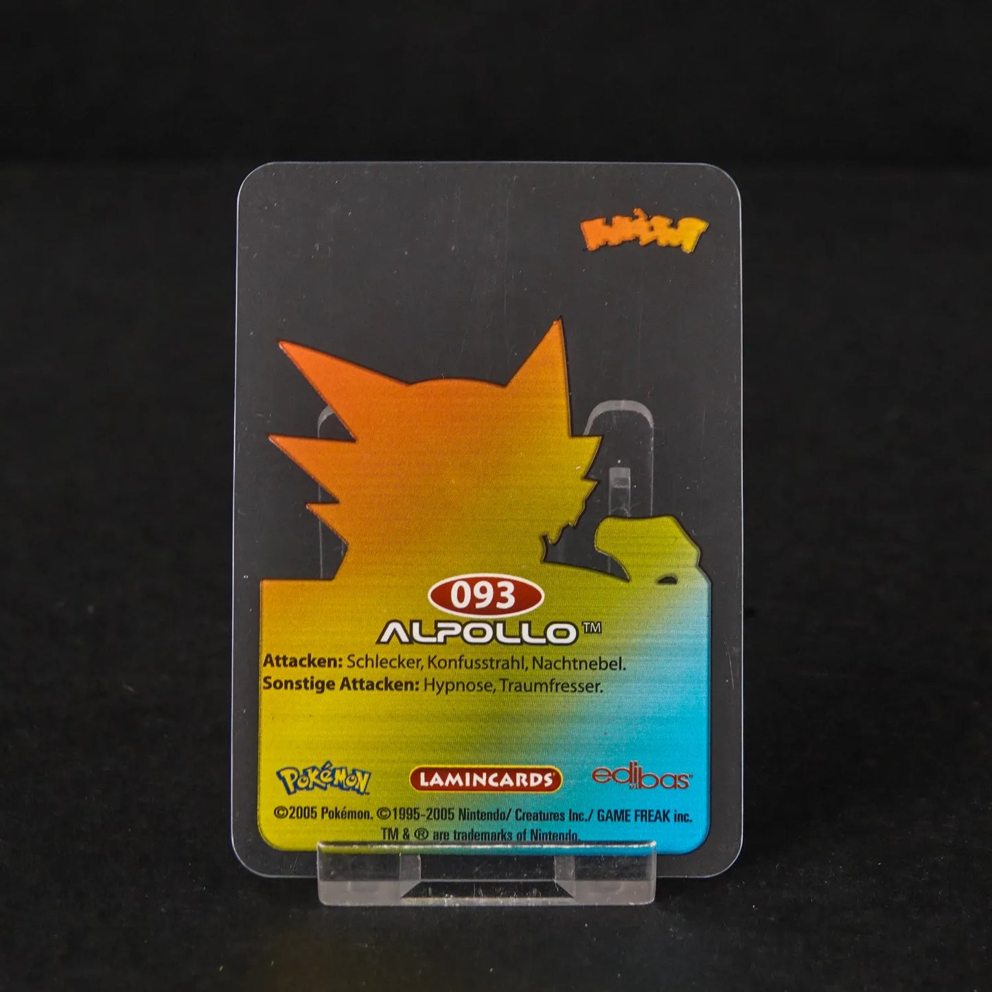 Pokémon Lamincards 2005 - Nr 093 - Alpollo - deutsch - Zustand sehr gut