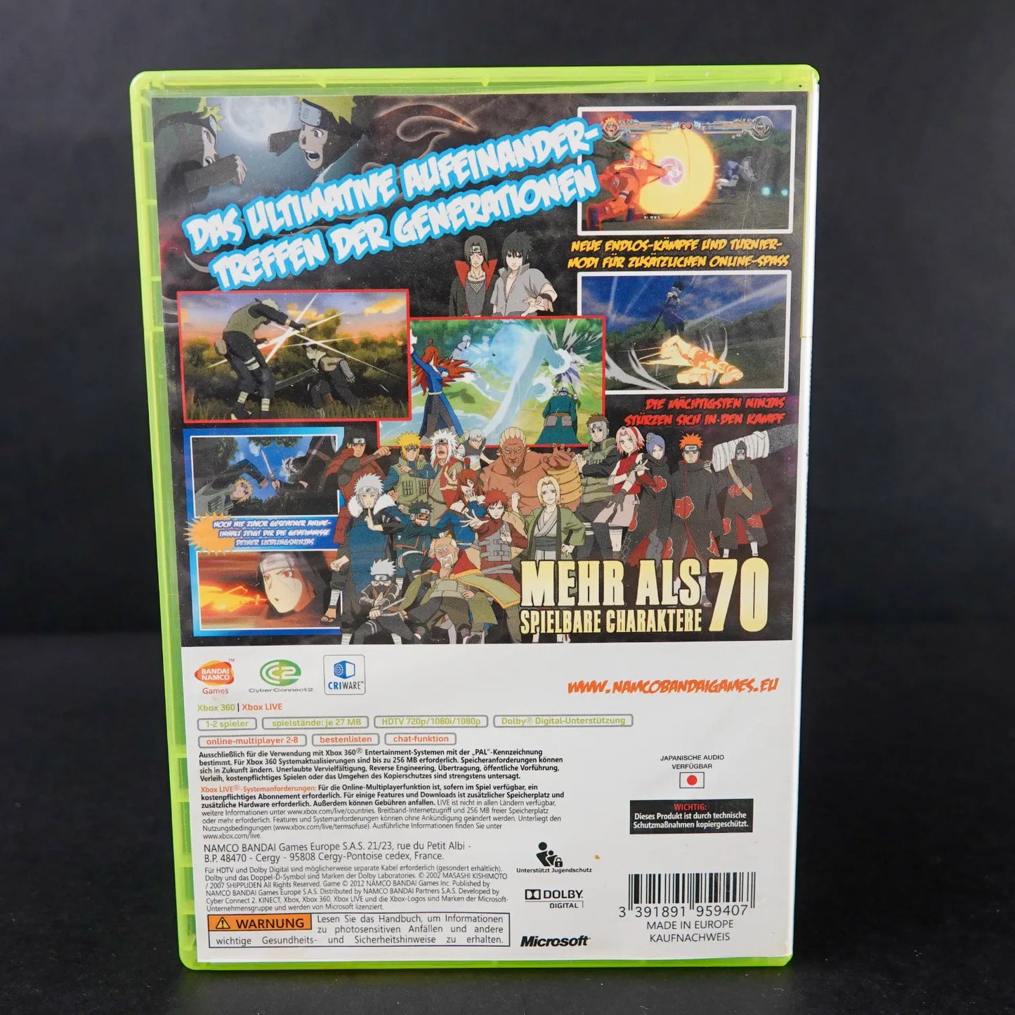 Naruto Shippuden Ultimate Ninja Storm Generations - XBOX 360 CiB - PAL - Deutsch